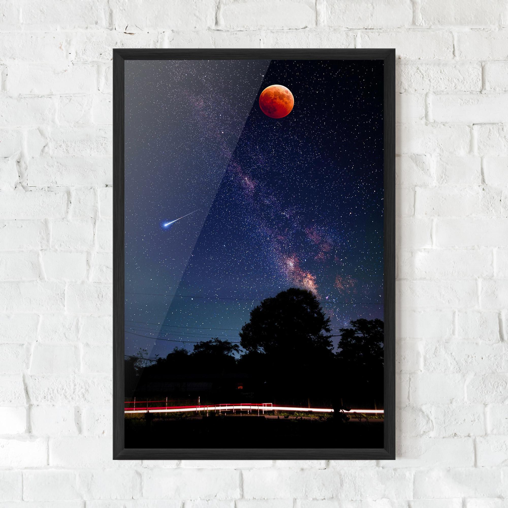 Gerahmte Poster Red Moon mockup 0
