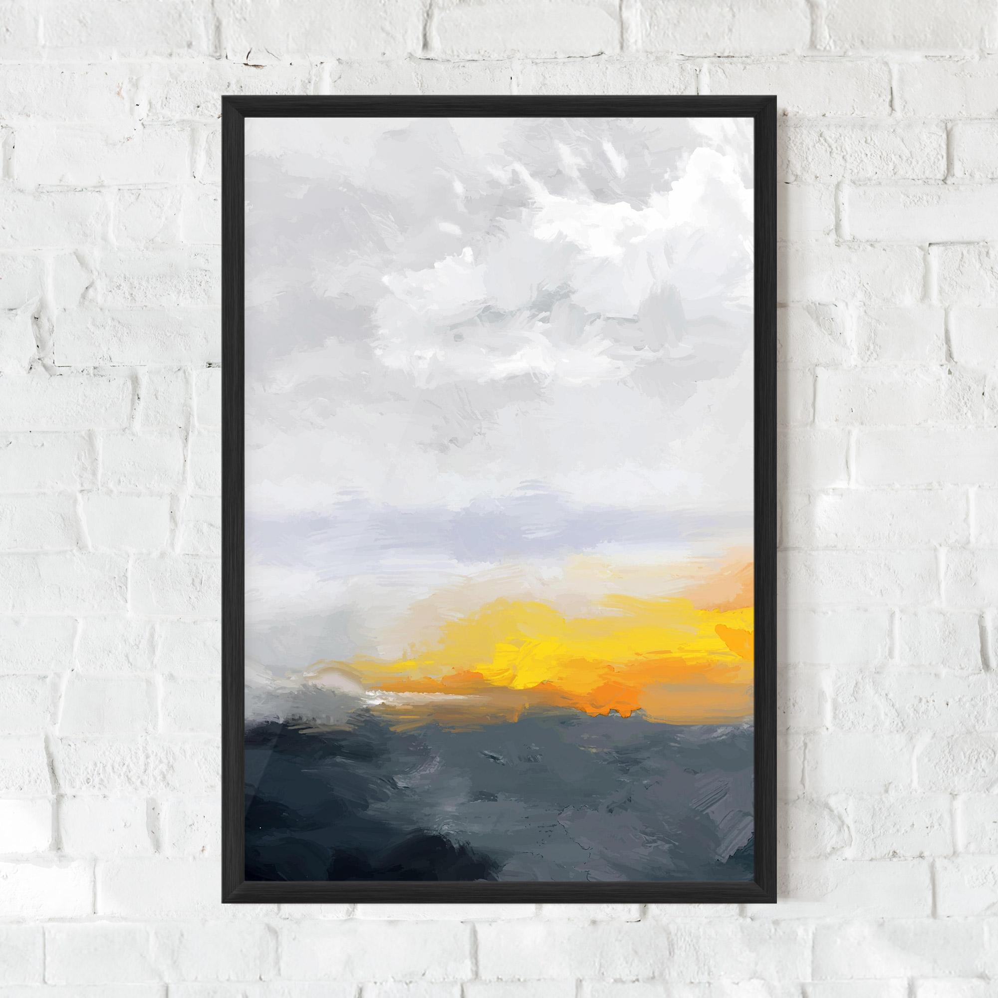 Gerahmte Poster Sunset Light Art mockup 0