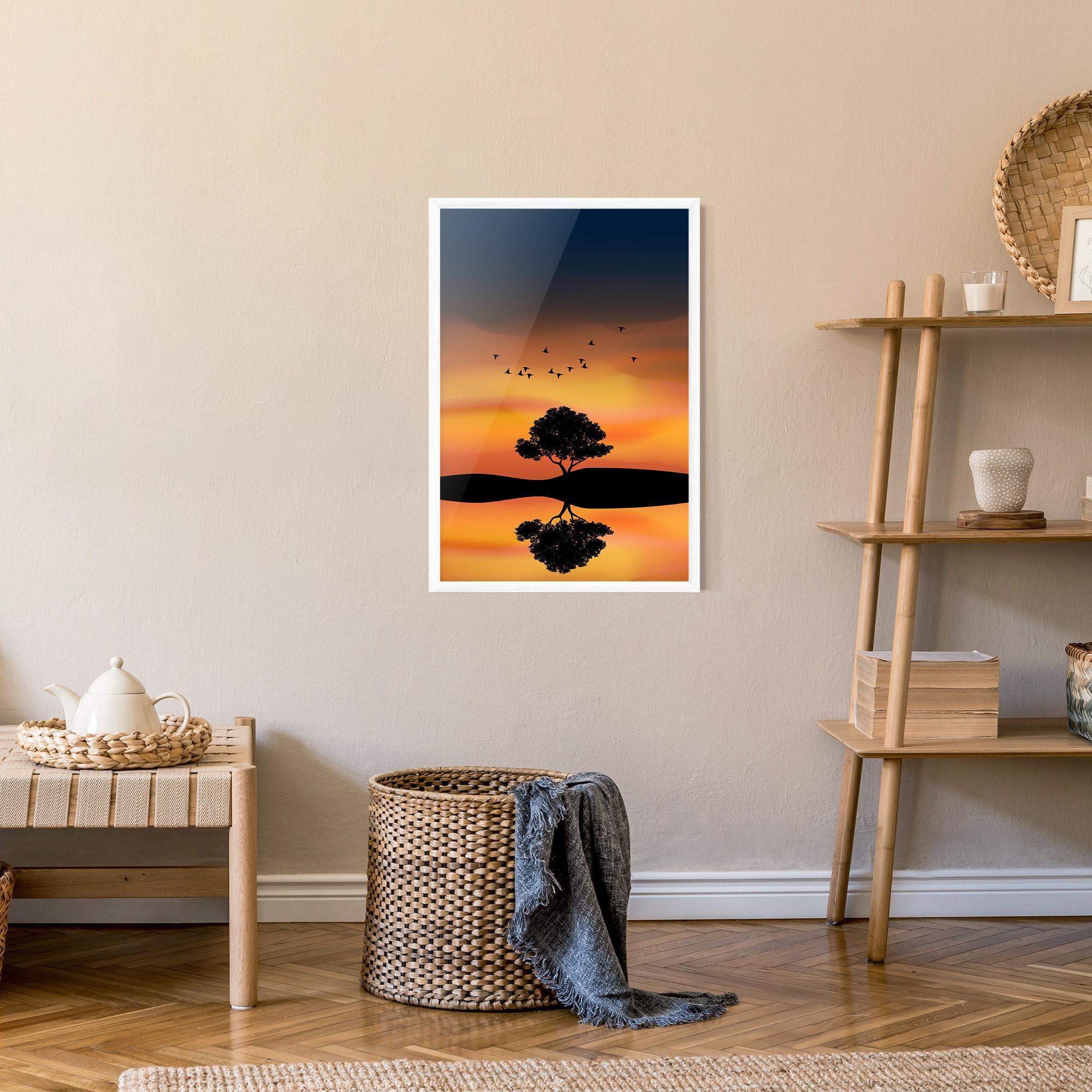 Gerahmte Poster Sundown Reflection mockup 9