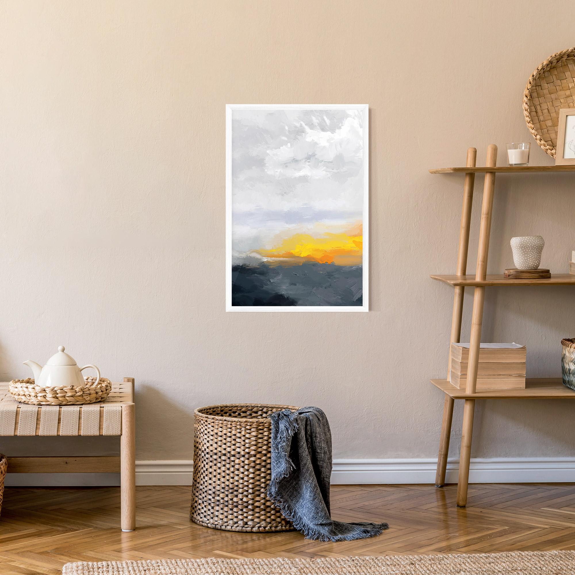 Gerahmte Poster Sunset Light Art mockup 9