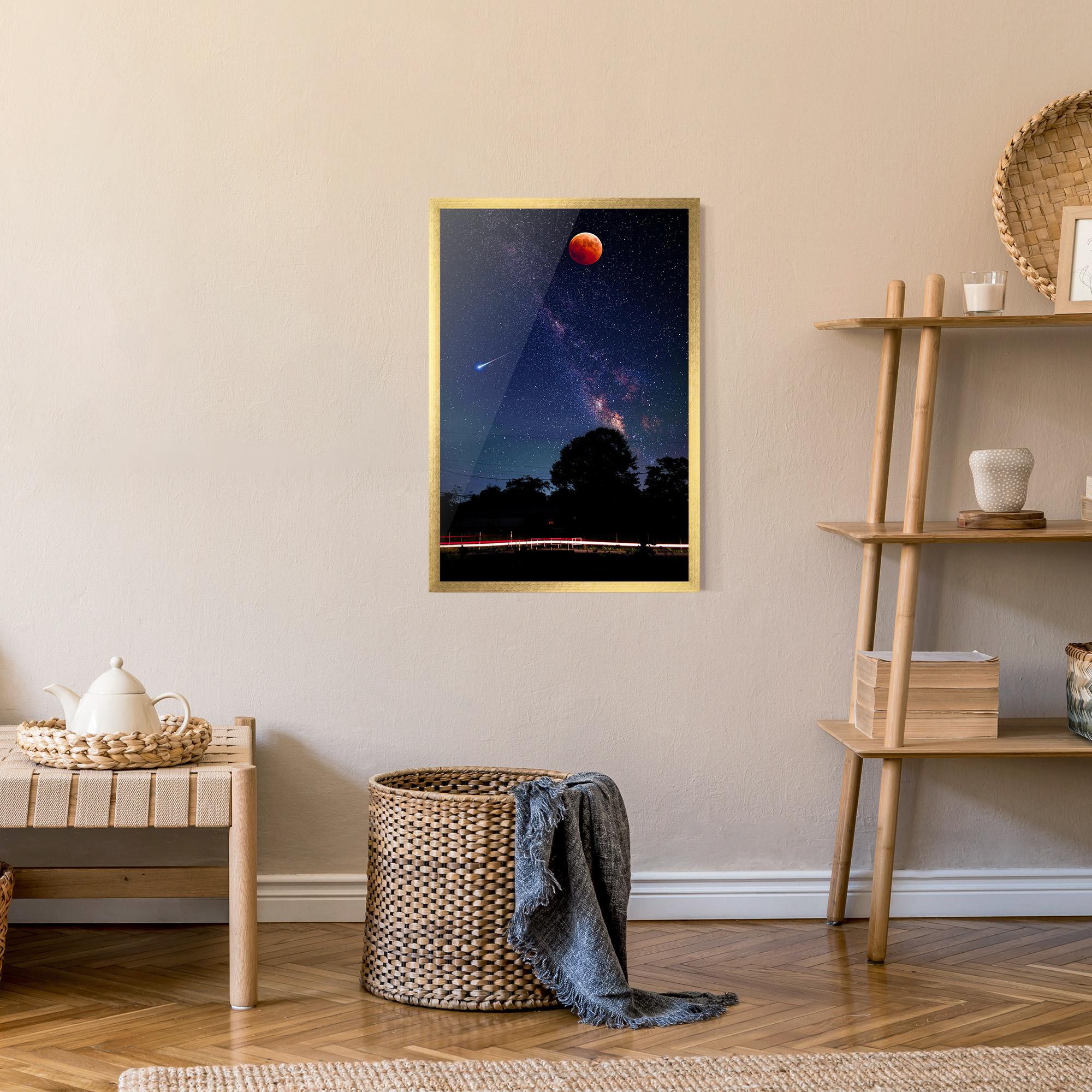 Gerahmte Poster Red Moon mockup 9