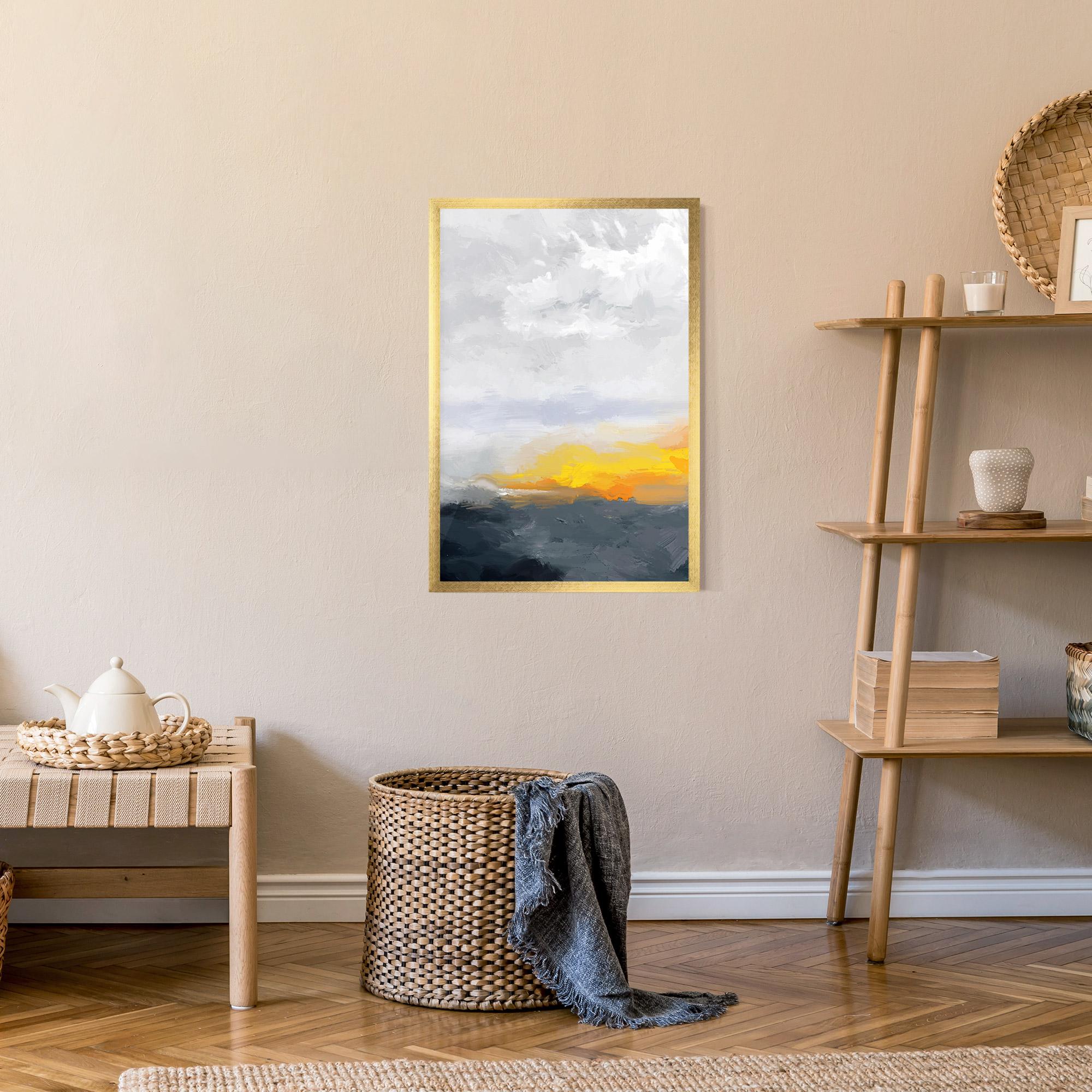 Gerahmte Poster Sunset Light Art mockup 9