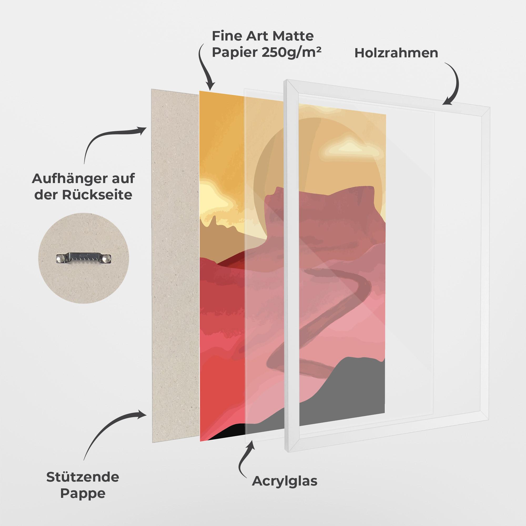 Gerahmte Poster Mars Dune mockup 1