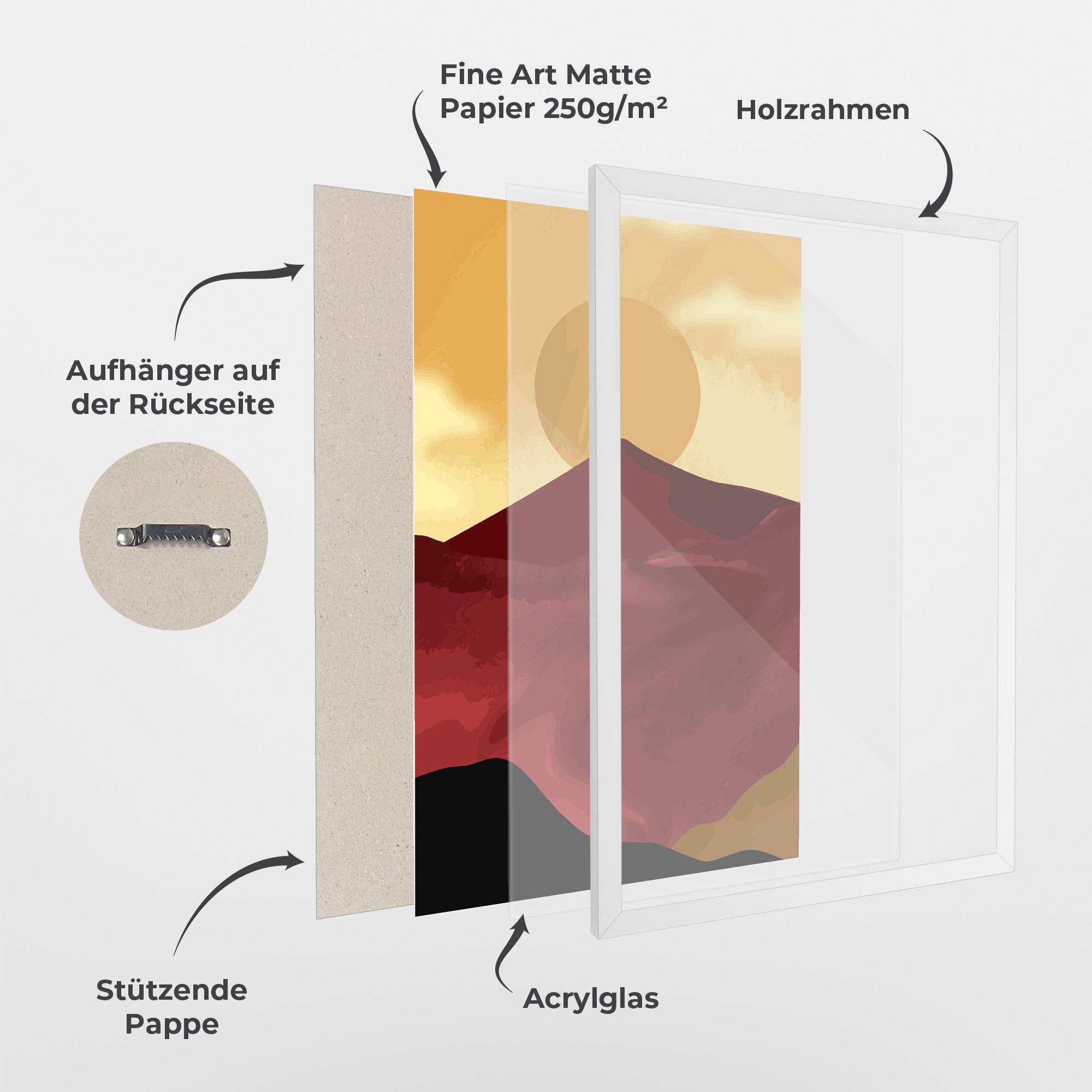 Gerahmte Poster Mars Dune1 mockup 1