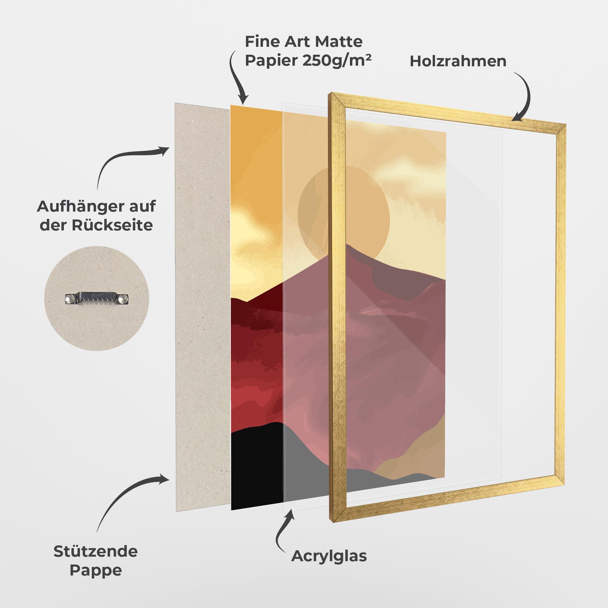 Gerahmte Poster Mars Dune1 mockup 1