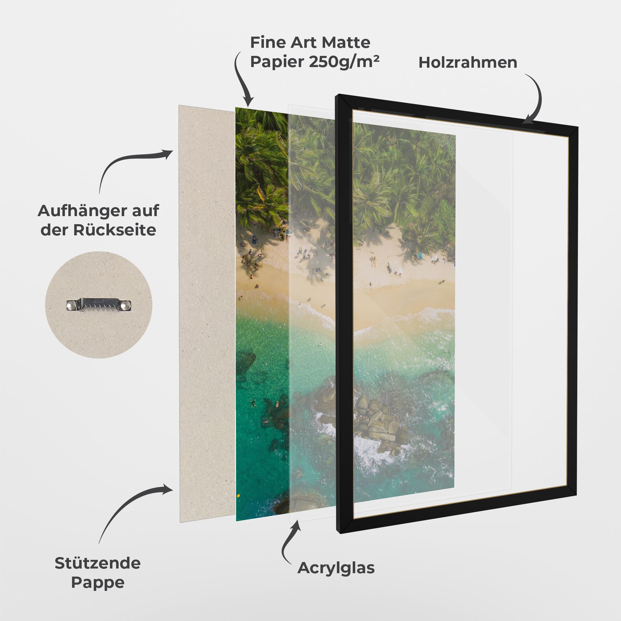 Gerahmte Poster Jungle Beach mockup 1