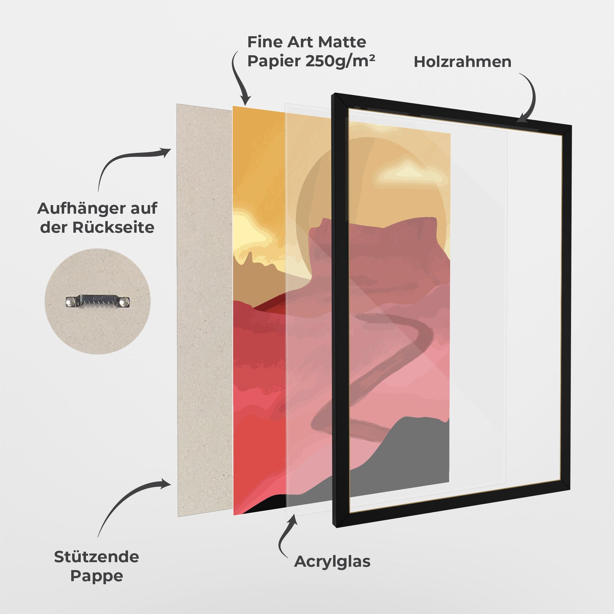 Gerahmte Poster Mars Dune mockup 1