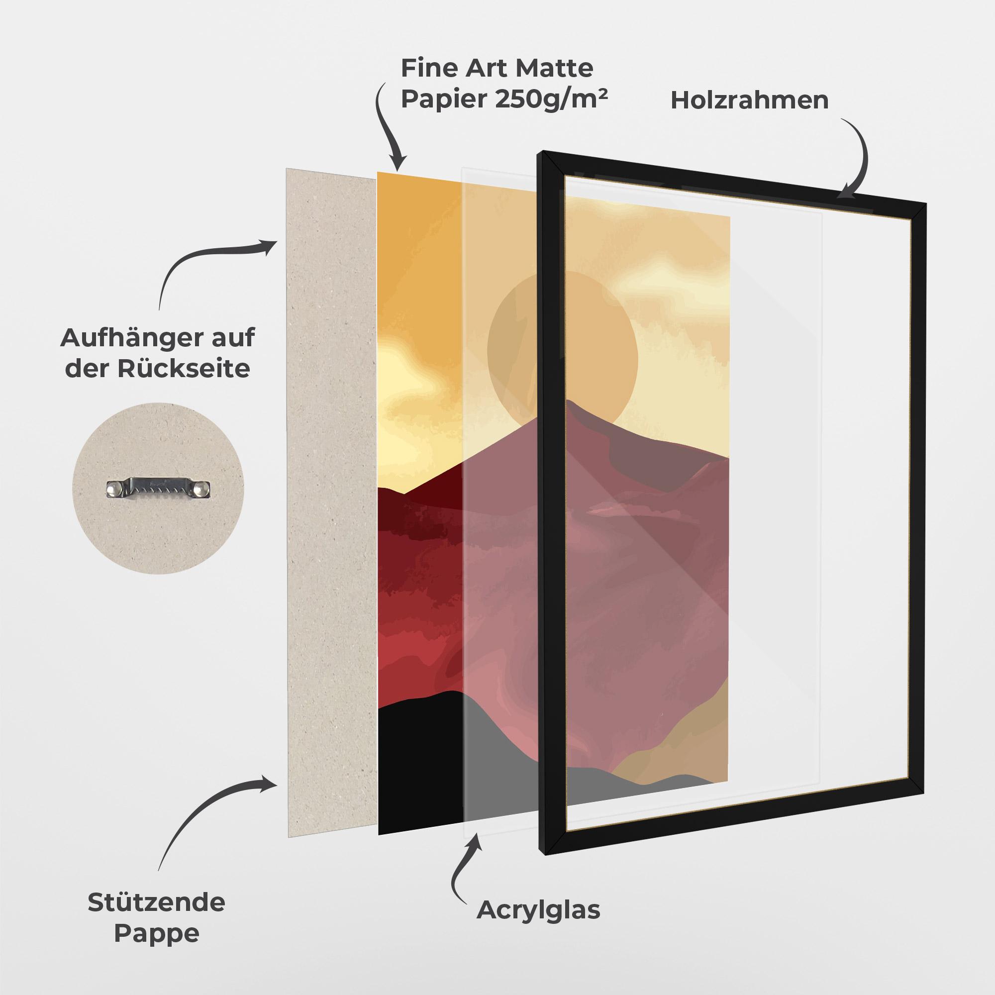 Gerahmte Poster Mars Dune1 mockup 1