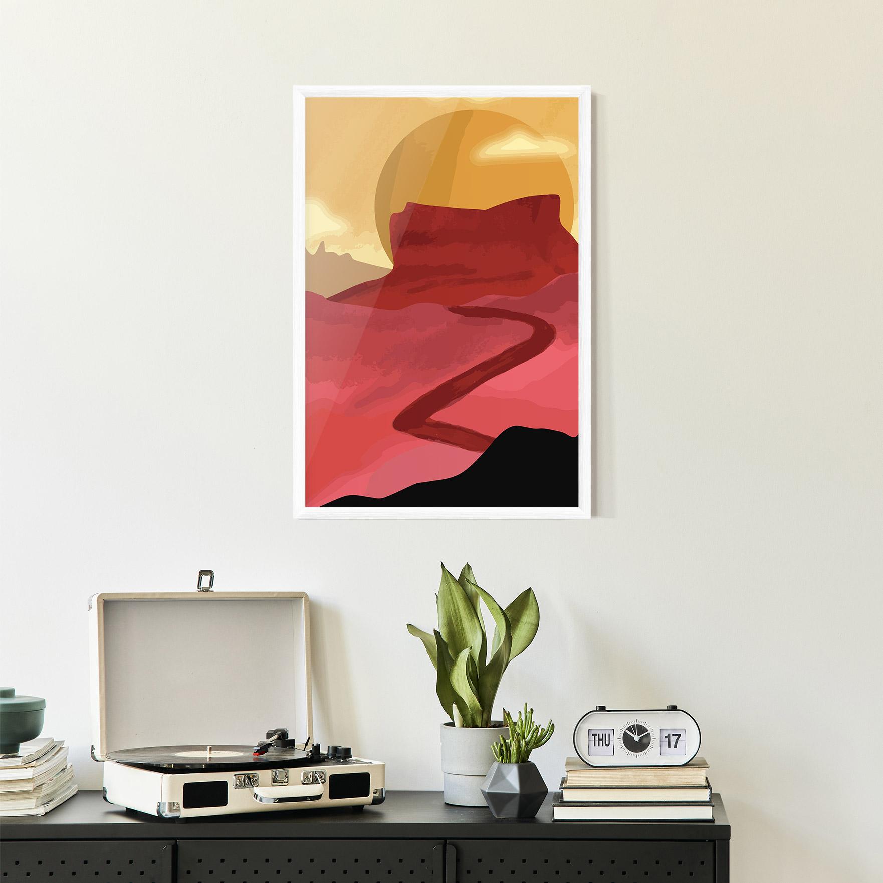 Gerahmte Poster Mars Dune mockup 2