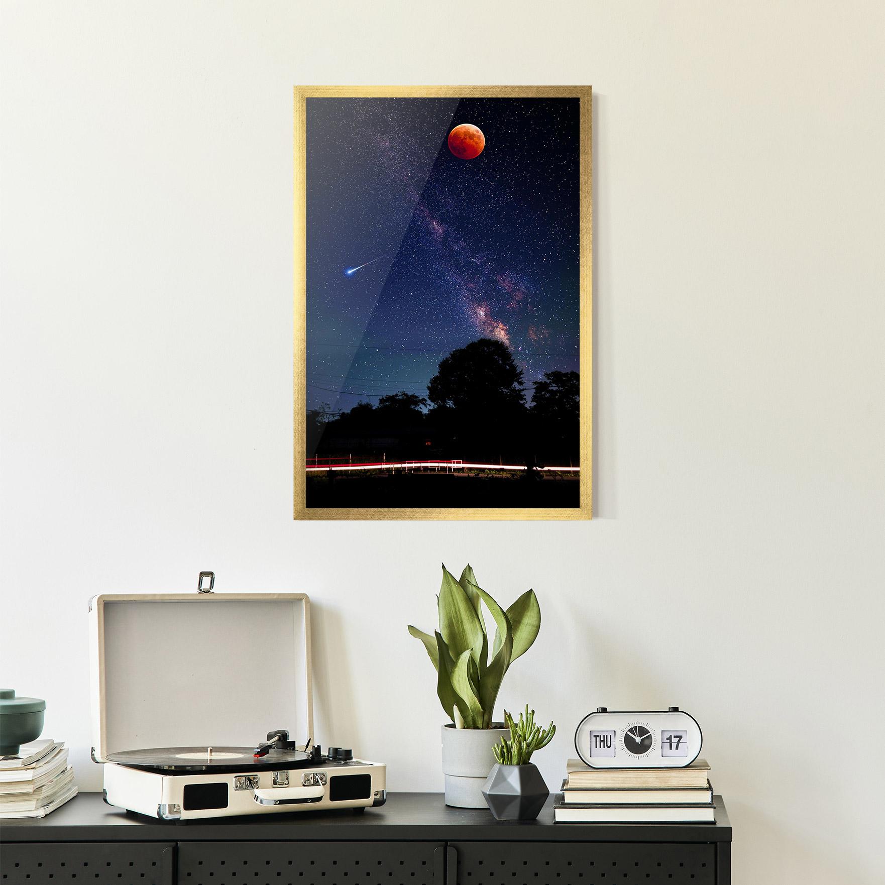 Gerahmte Poster Red Moon mockup 2