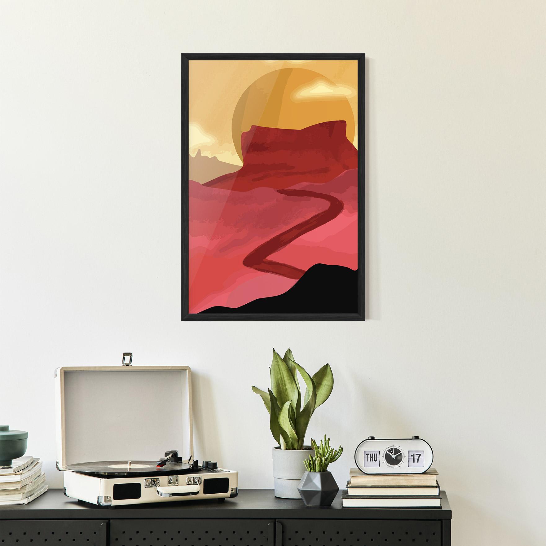 Gerahmte Poster Mars Dune mockup 2