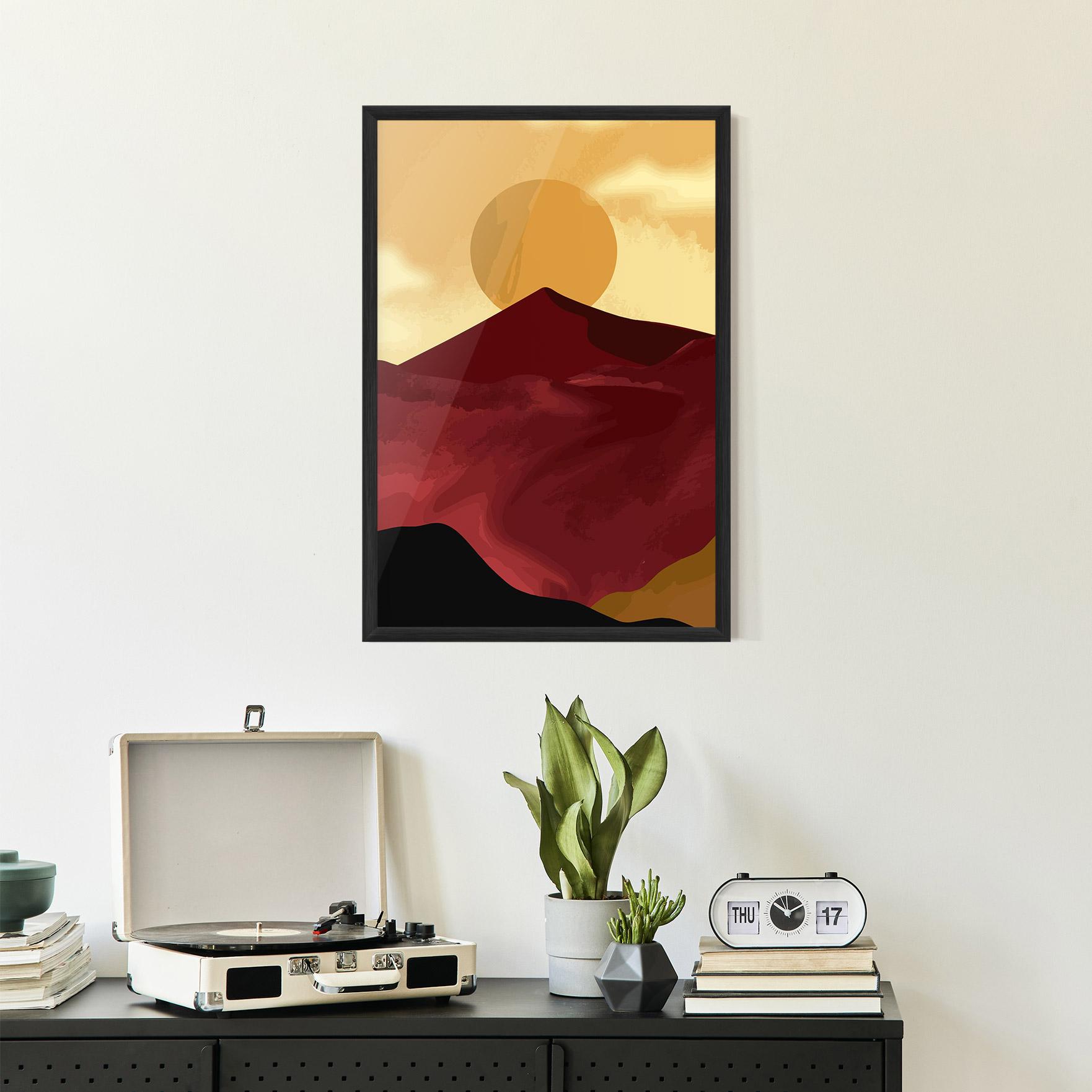 Gerahmte Poster Mars Dune1 mockup 2