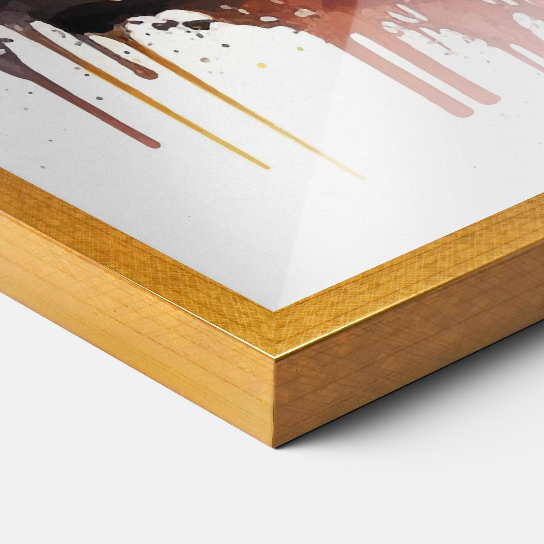 Gerahmte Poster Purple Sunset Art mockup 3