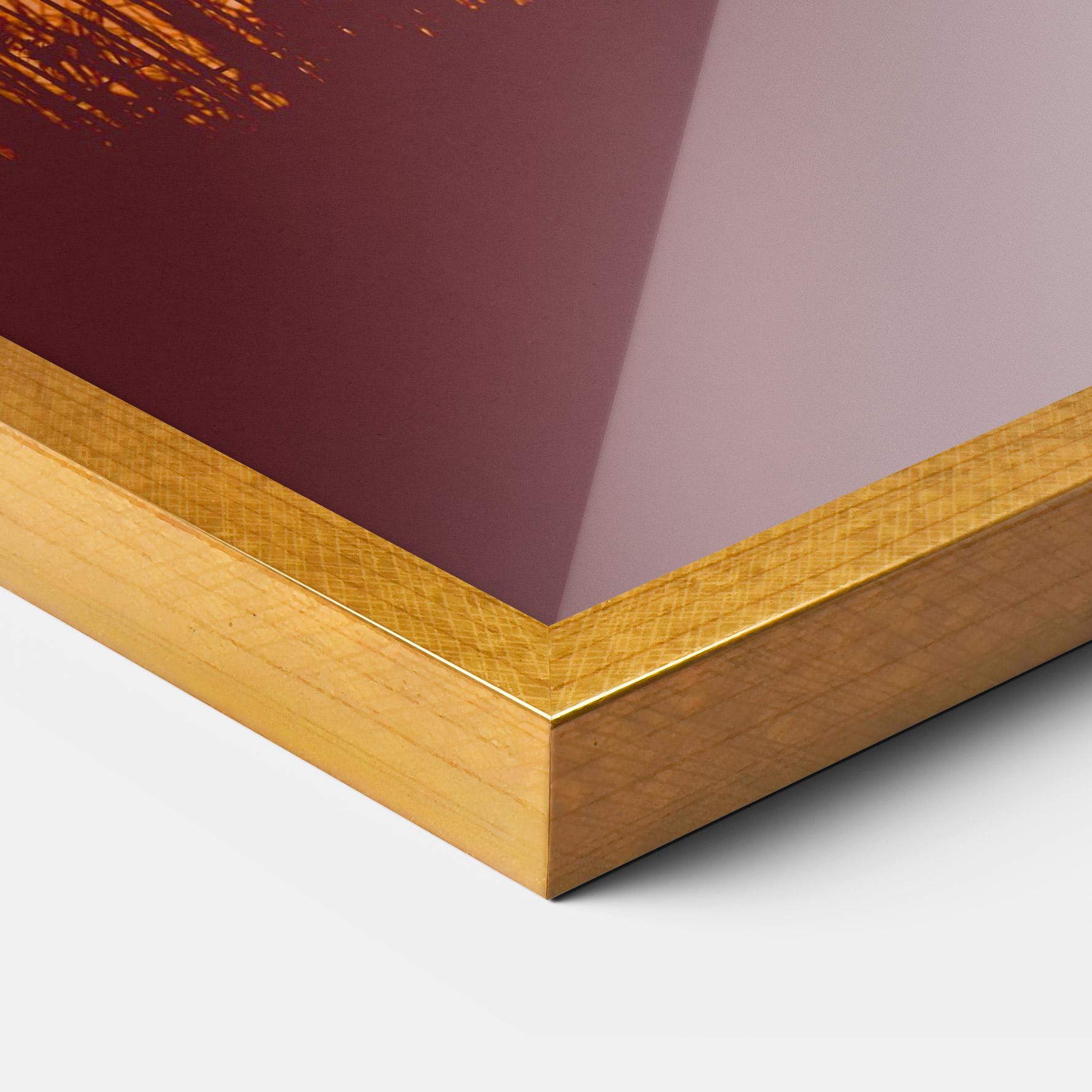 Gerahmte Poster Red Sunset Lake mockup 3