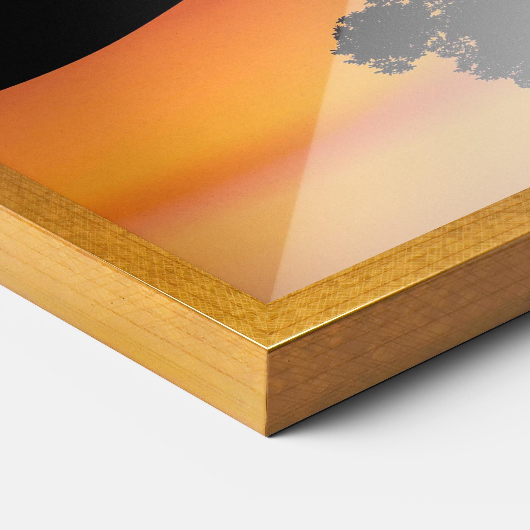 Gerahmte Poster Sundown Reflection mockup 3