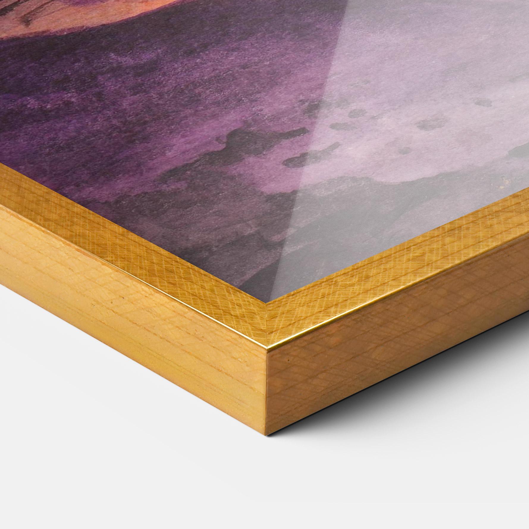 Gerahmte Poster Sunset Watercolor Painting mockup 3