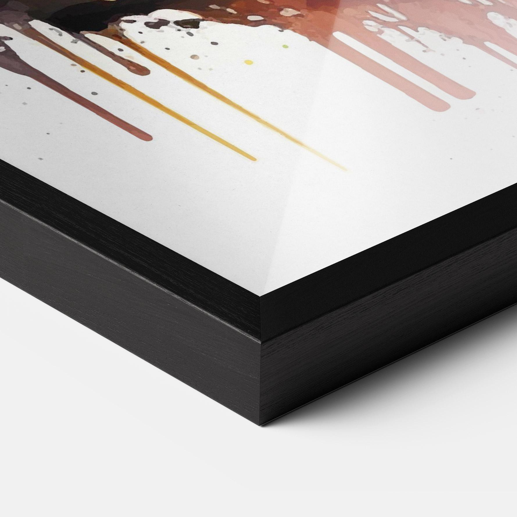 Gerahmte Poster Purple Sunset Art mockup 3