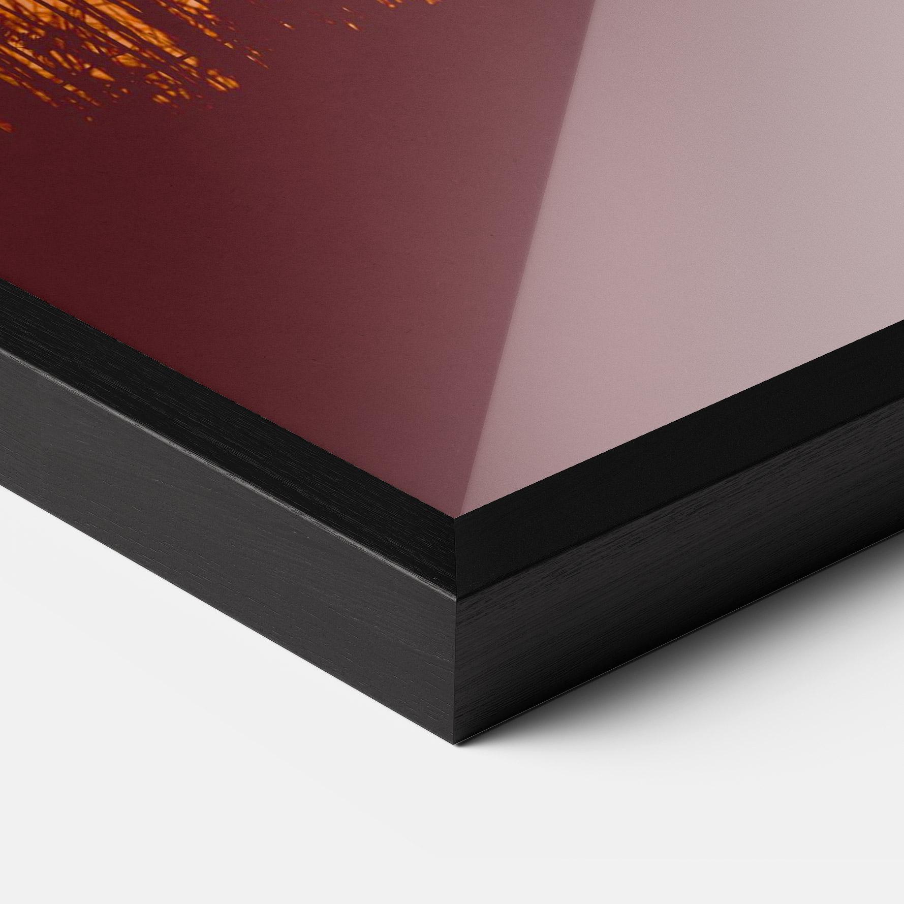 Gerahmte Poster Red Sunset Lake mockup 3