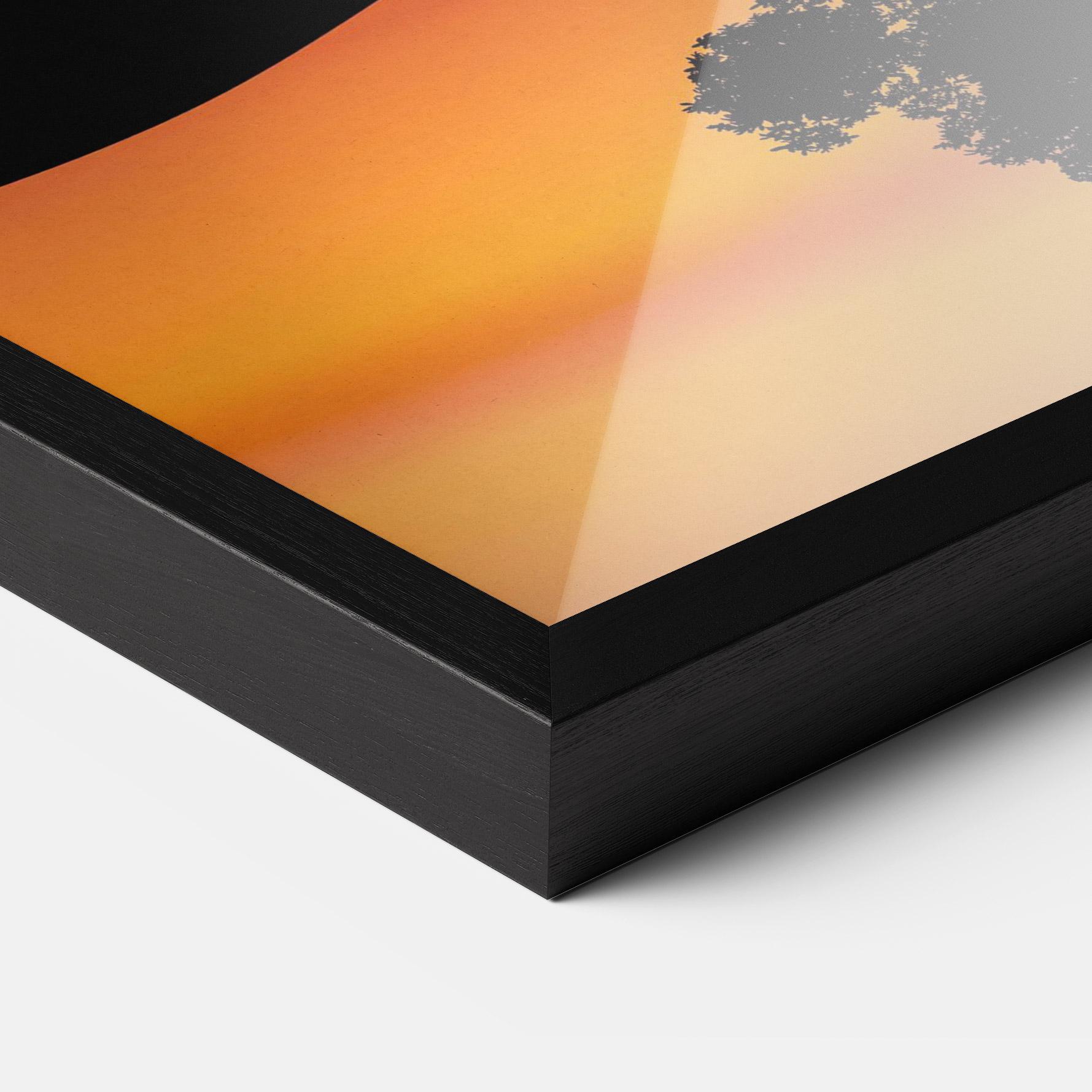 Gerahmte Poster Sundown Reflection mockup 3