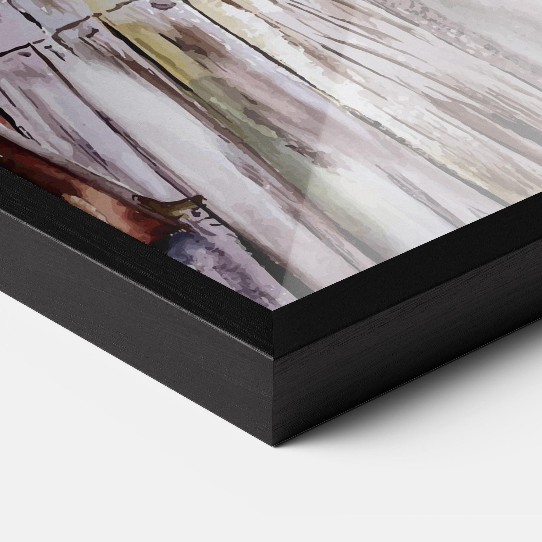 Gerahmte Poster Watercolor Sunset mockup 3