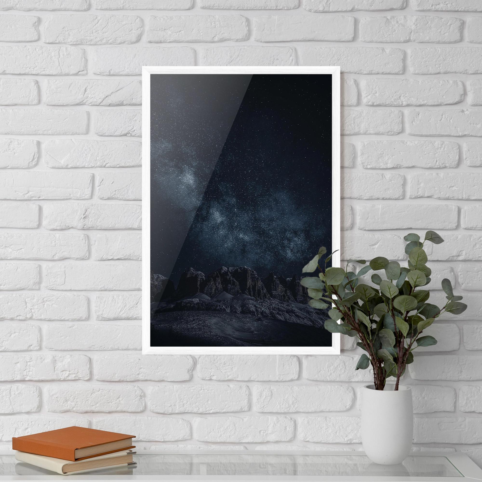 Gerahmte Poster Galactic Sky mockup 5