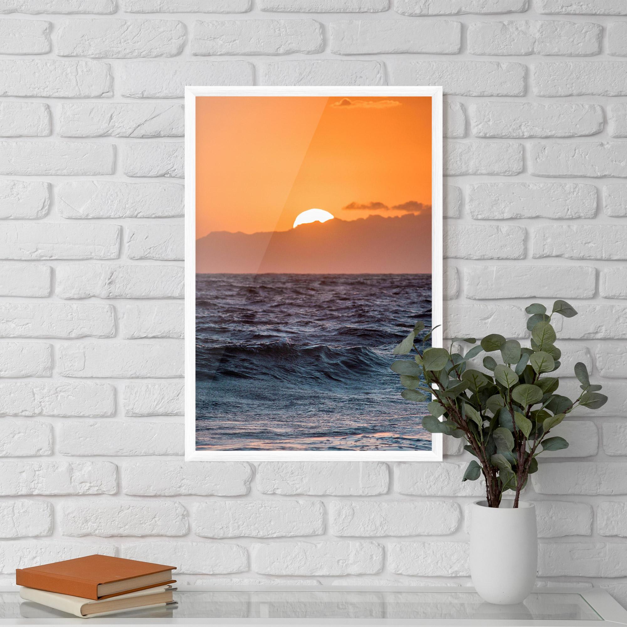 Gerahmte Poster Morning Waves mockup 5