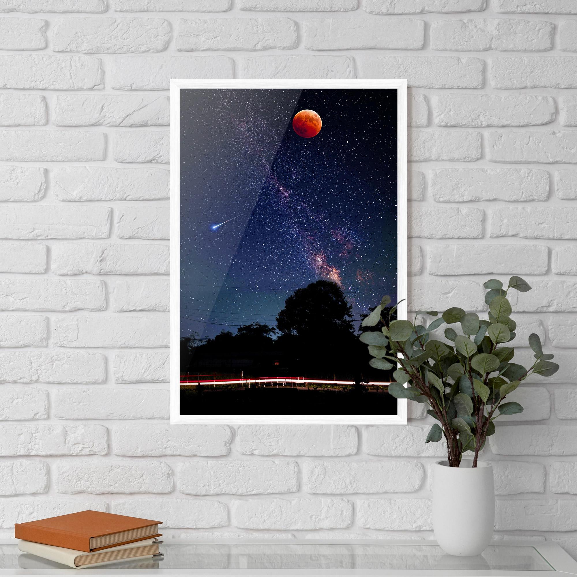 Gerahmte Poster Red Moon mockup 5