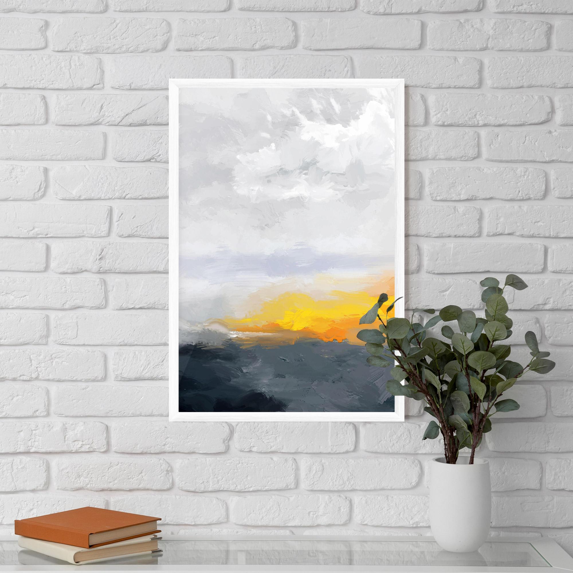 Gerahmte Poster Sunset Light Art mockup 5