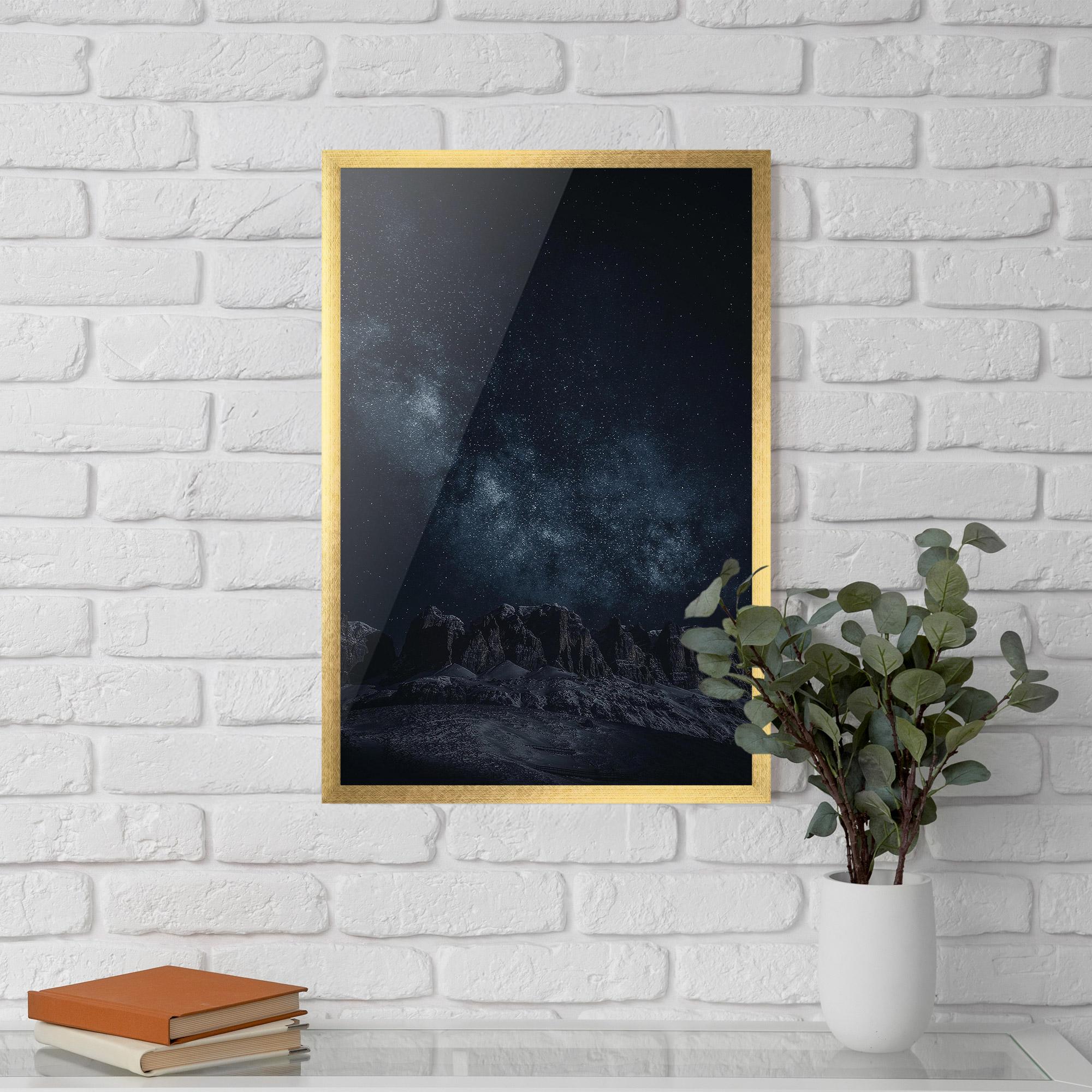 Gerahmte Poster Galactic Sky mockup 5