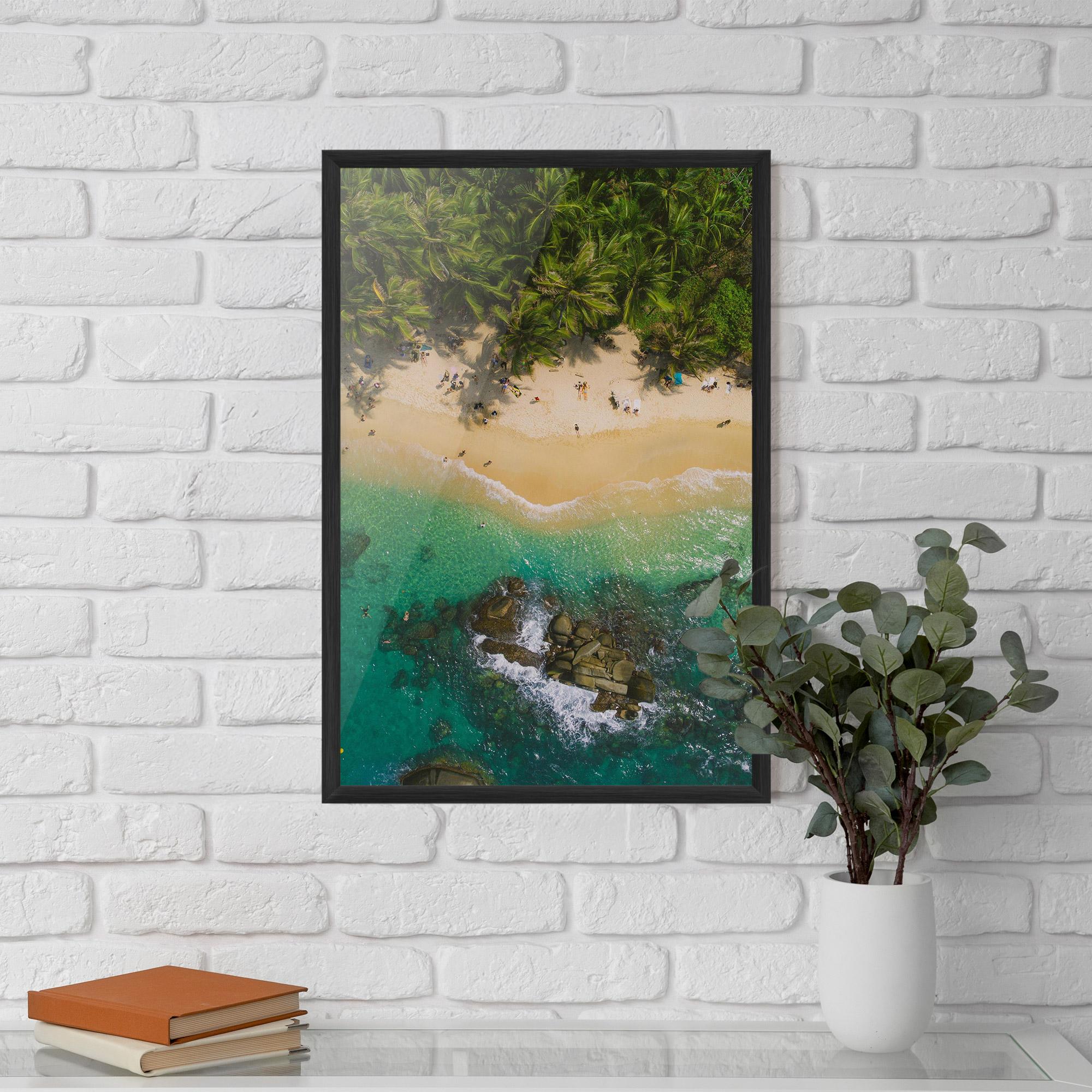 Gerahmte Poster Jungle Beach mockup 5