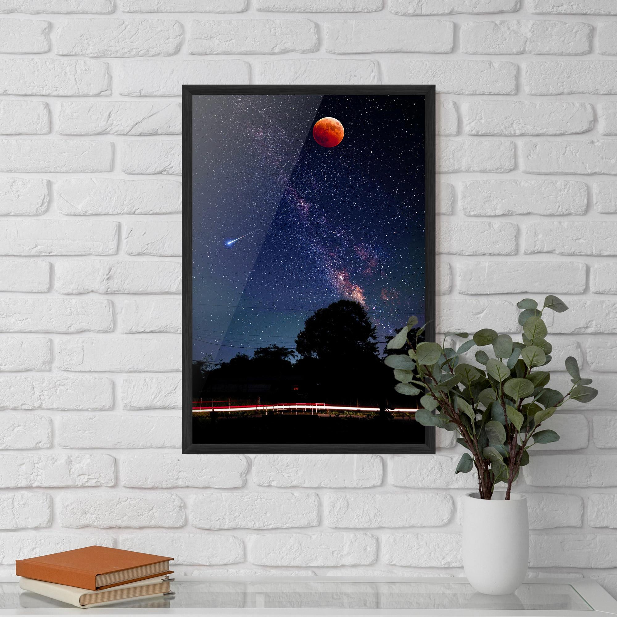 Gerahmte Poster Red Moon mockup 5