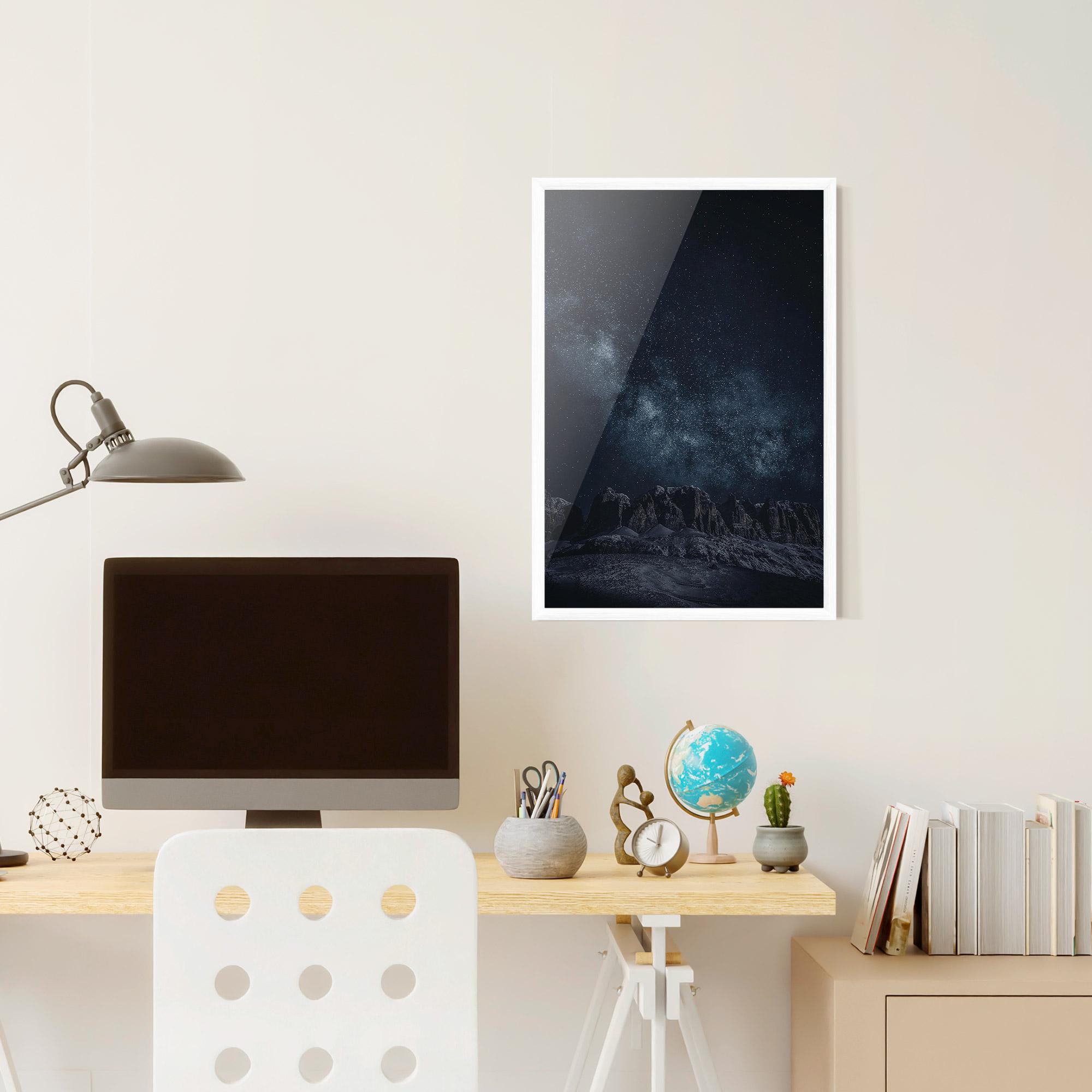 Gerahmte Poster Galactic Sky mockup 6