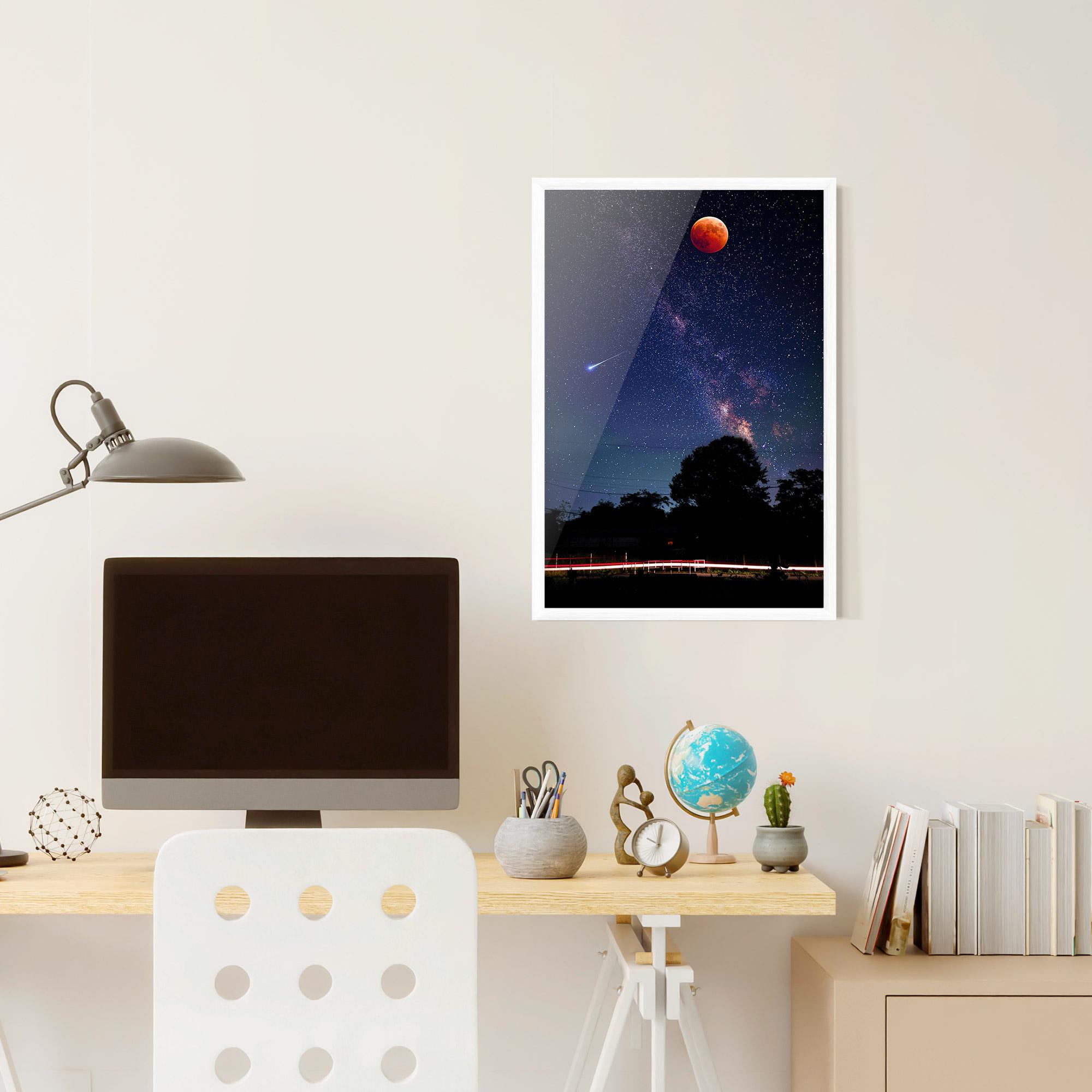 Gerahmte Poster Red Moon mockup 6