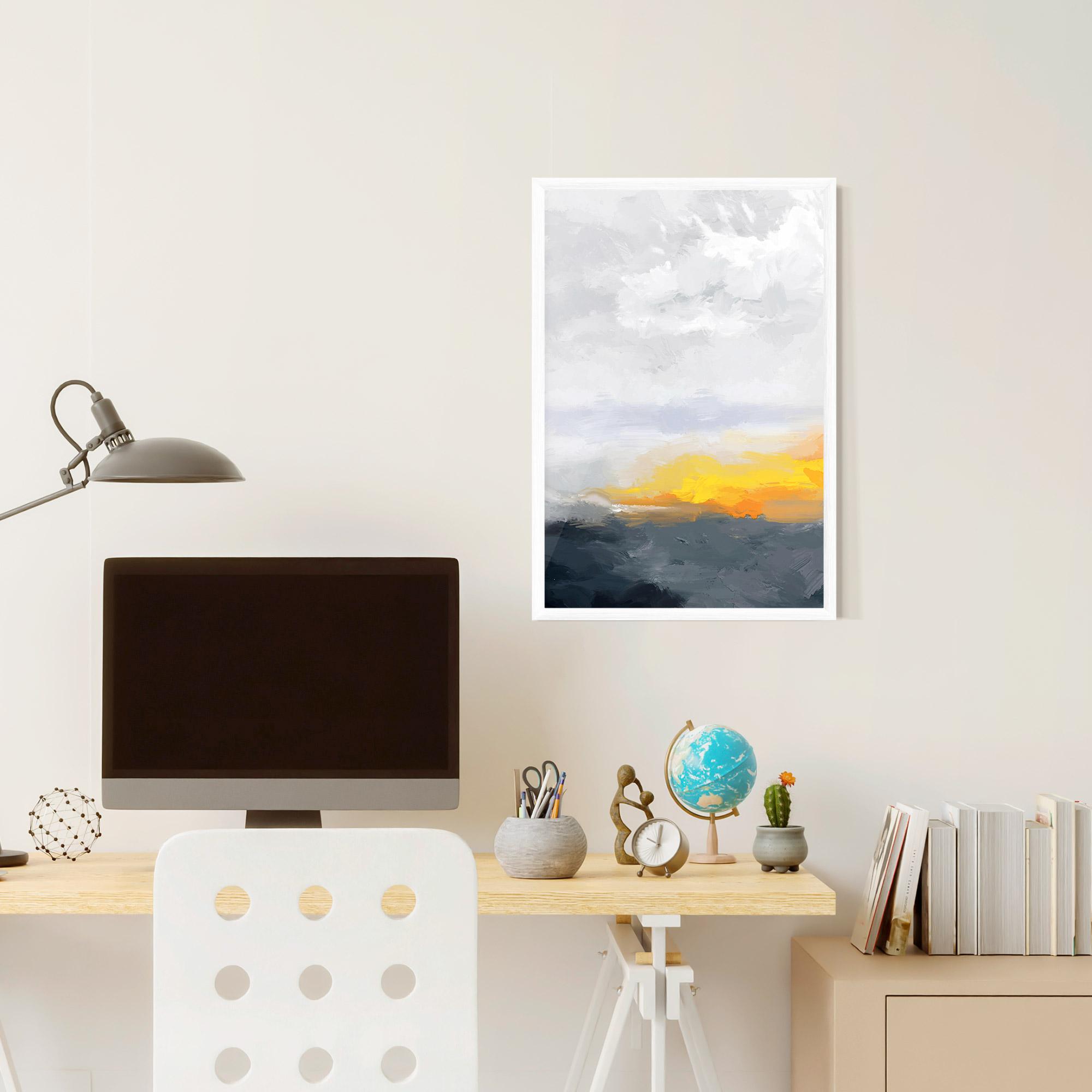 Gerahmte Poster Sunset Light Art mockup 6