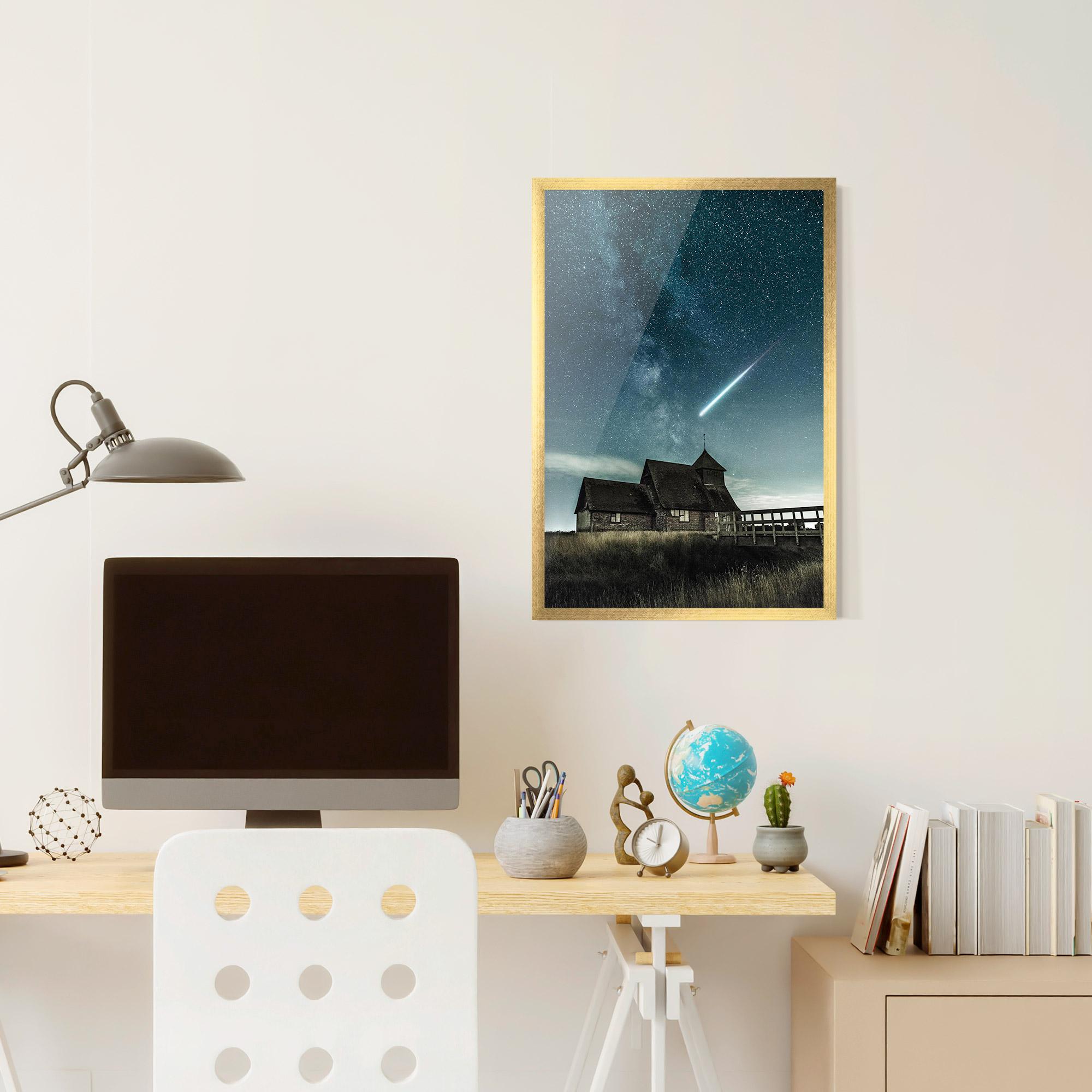 Gerahmte Poster Falling Star mockup 6