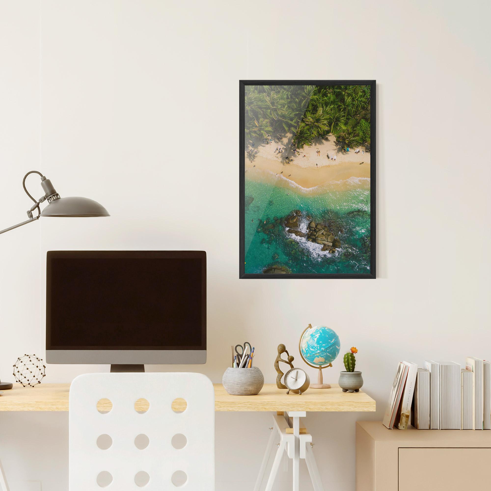 Gerahmte Poster Jungle Beach mockup 6