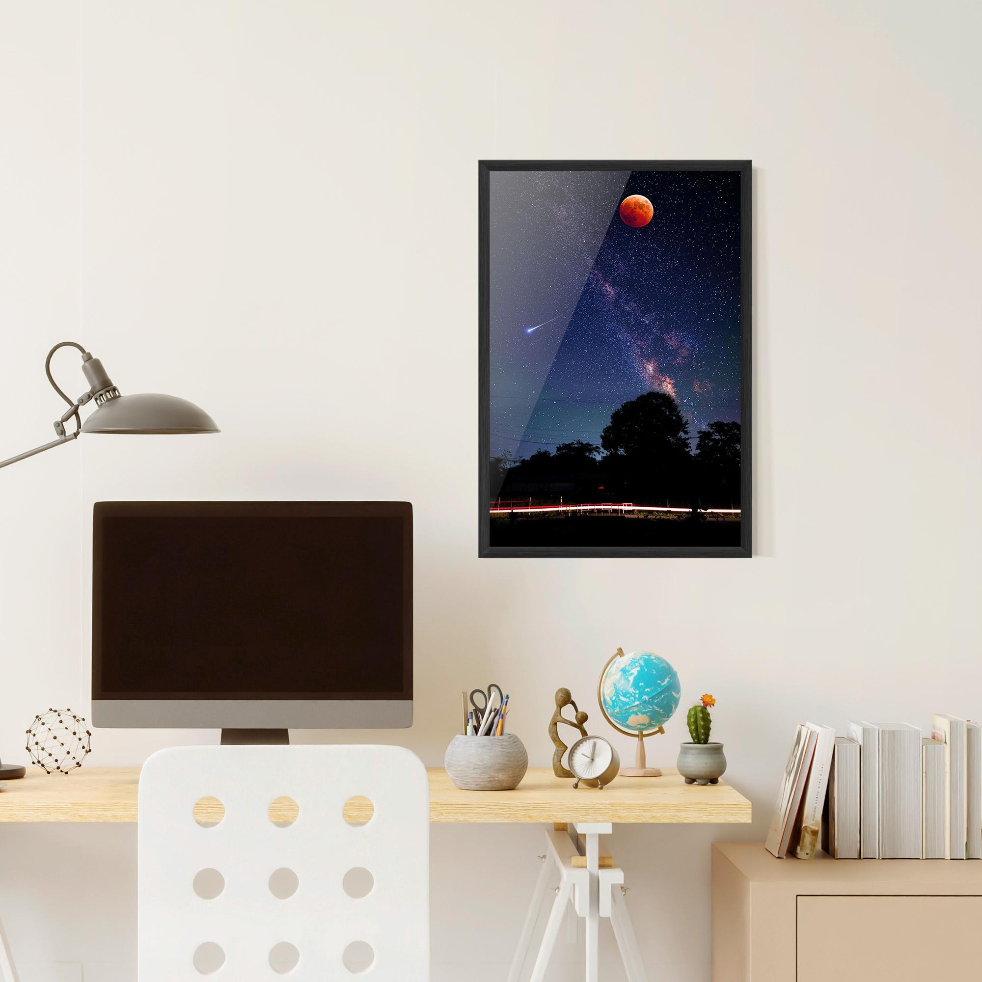 Gerahmte Poster Red Moon mockup 6