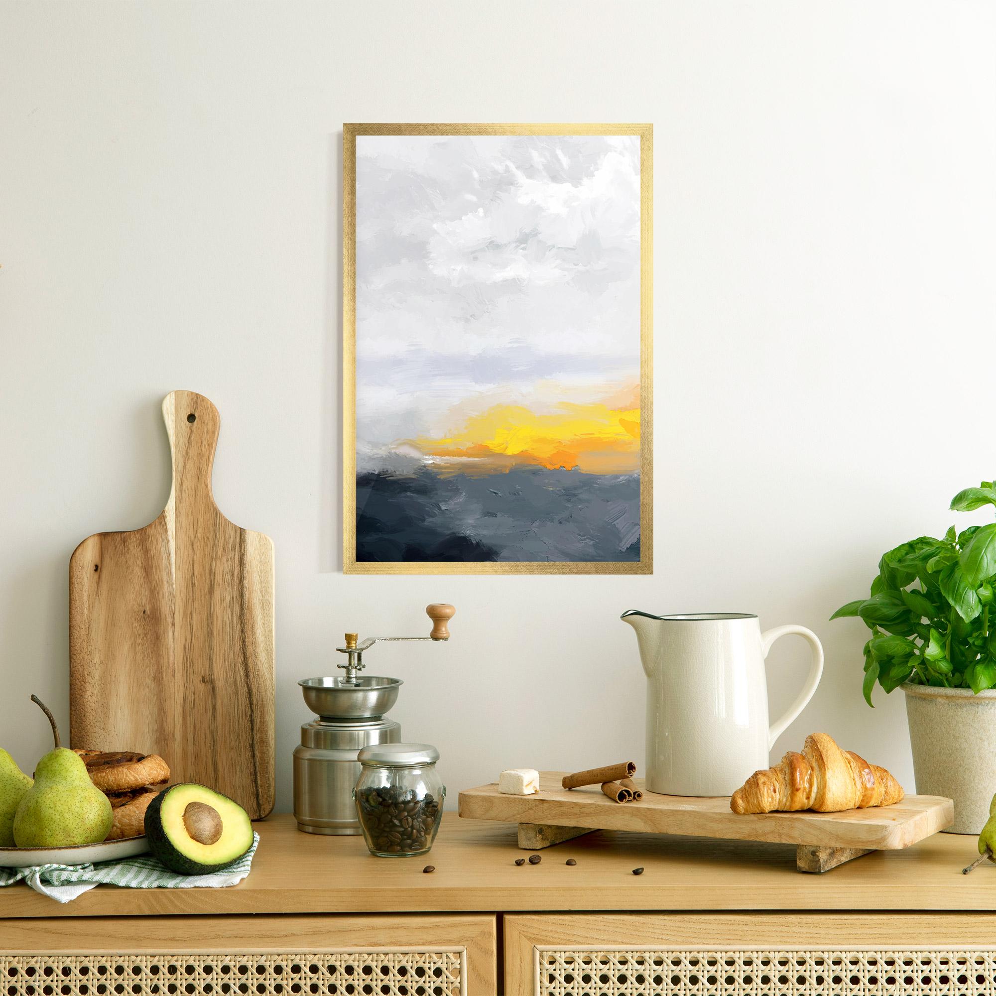 Gerahmte Poster Sunset Light Art mockup 8