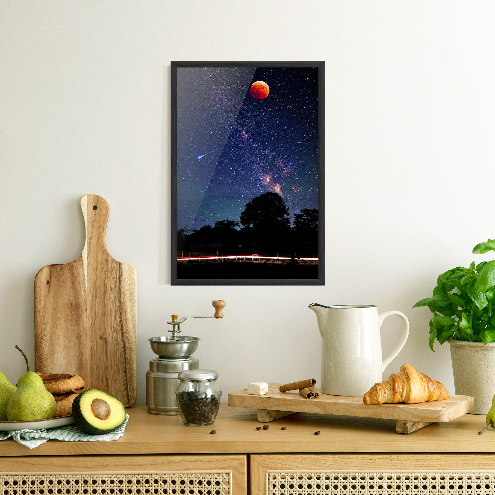 Gerahmte Poster Red Moon mockup 8