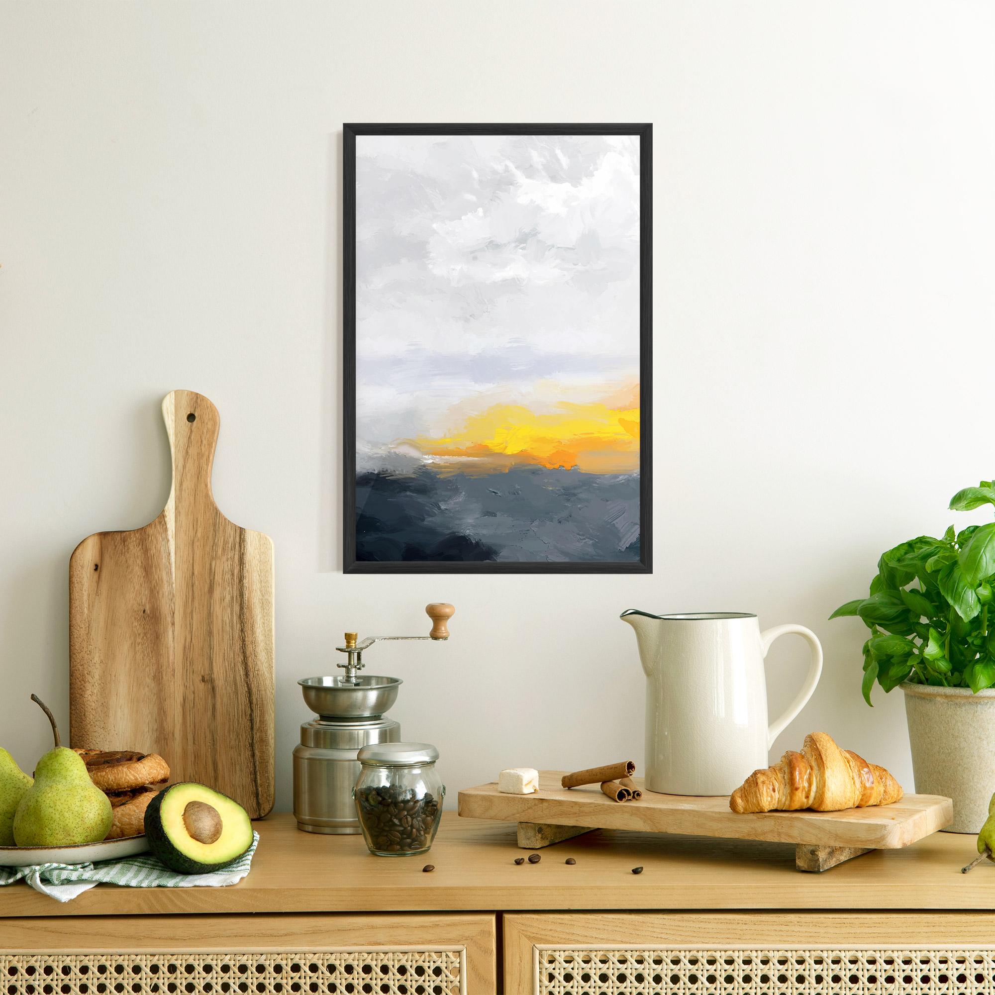 Gerahmte Poster Sunset Light Art mockup 8