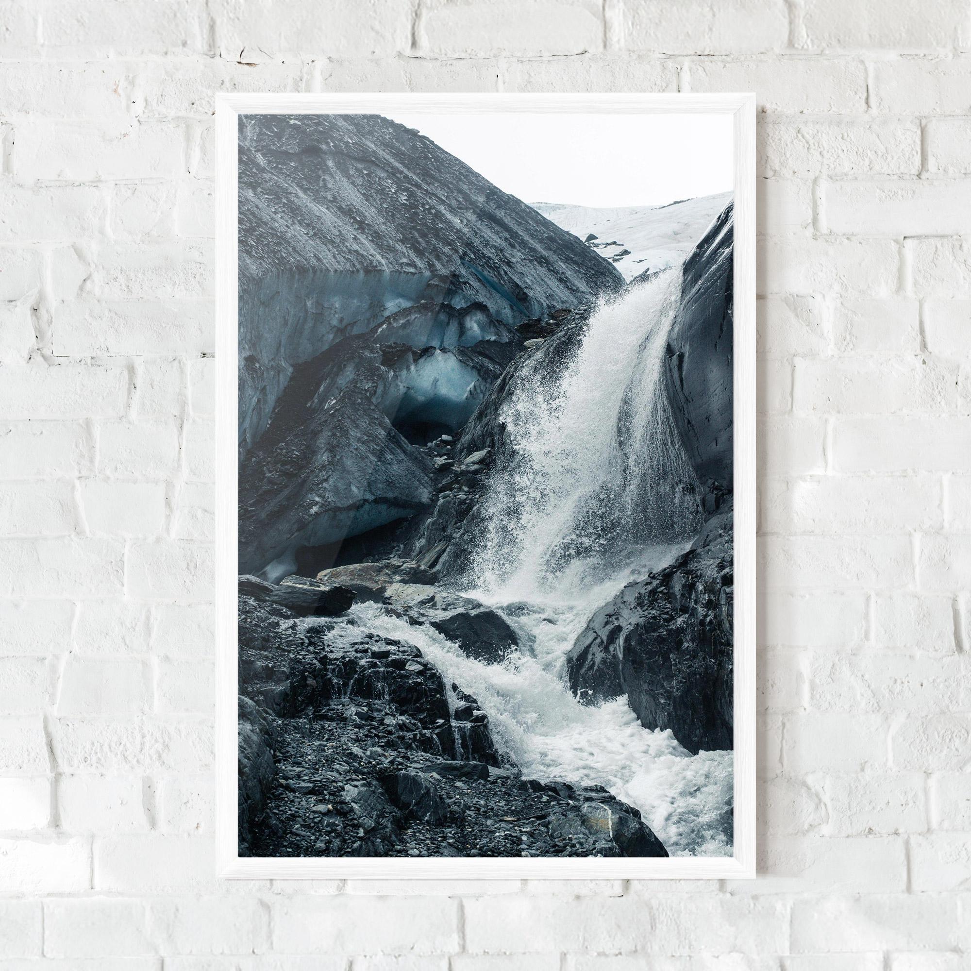 Gerahmte Poster Blue Rocks Waterfall mockup 0