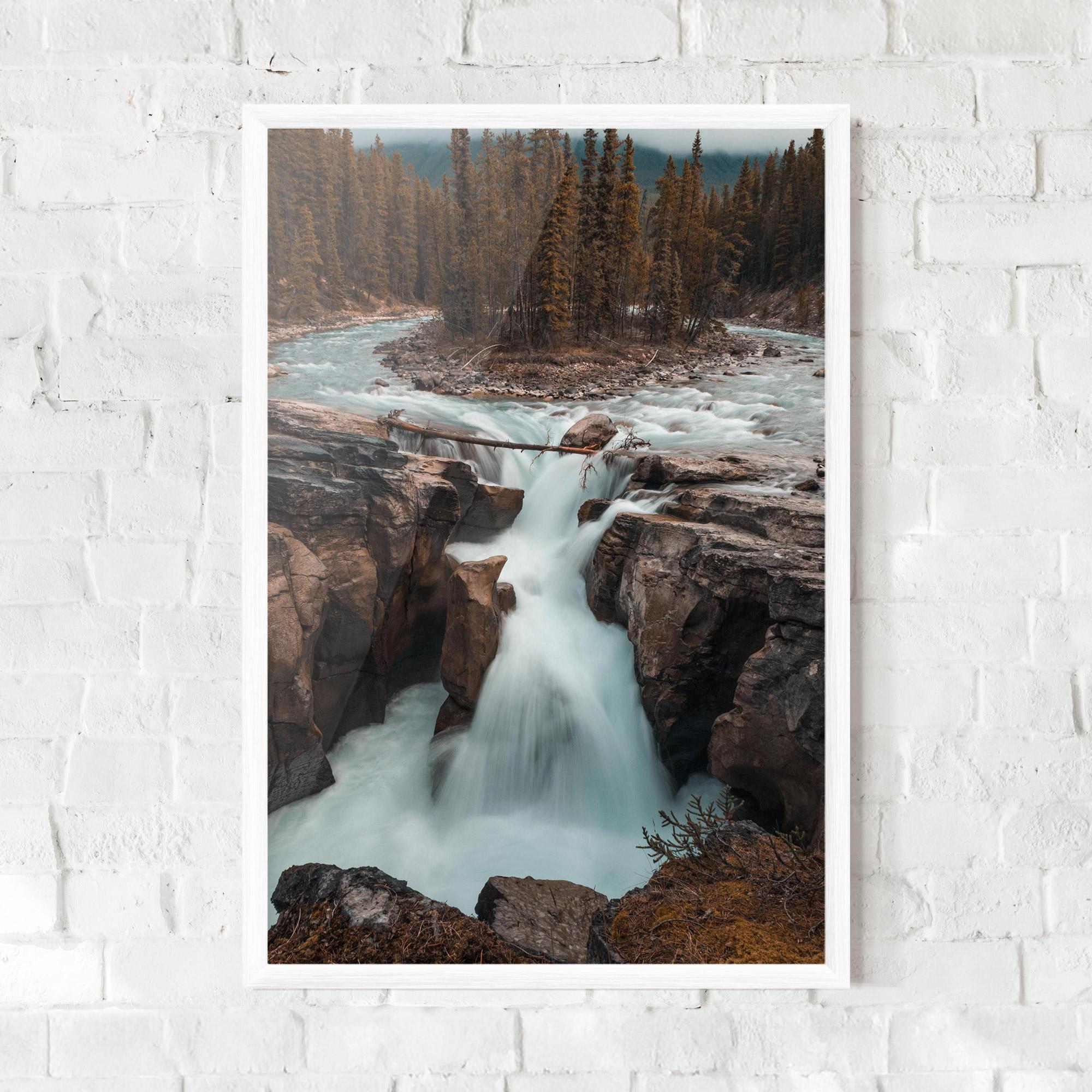 Gerahmte Poster Orange Trees Waterfall mockup 0