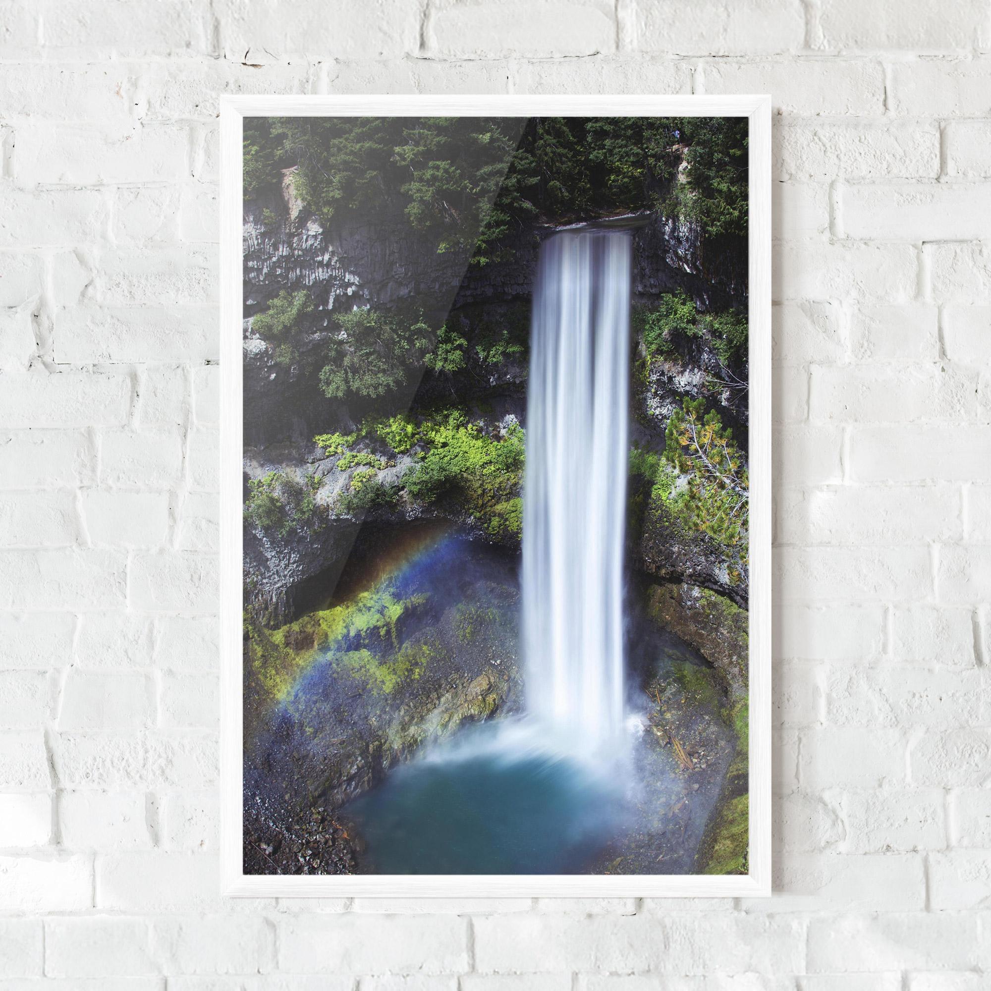 Gerahmte Poster Pretty Rainbow Waterfall mockup 0