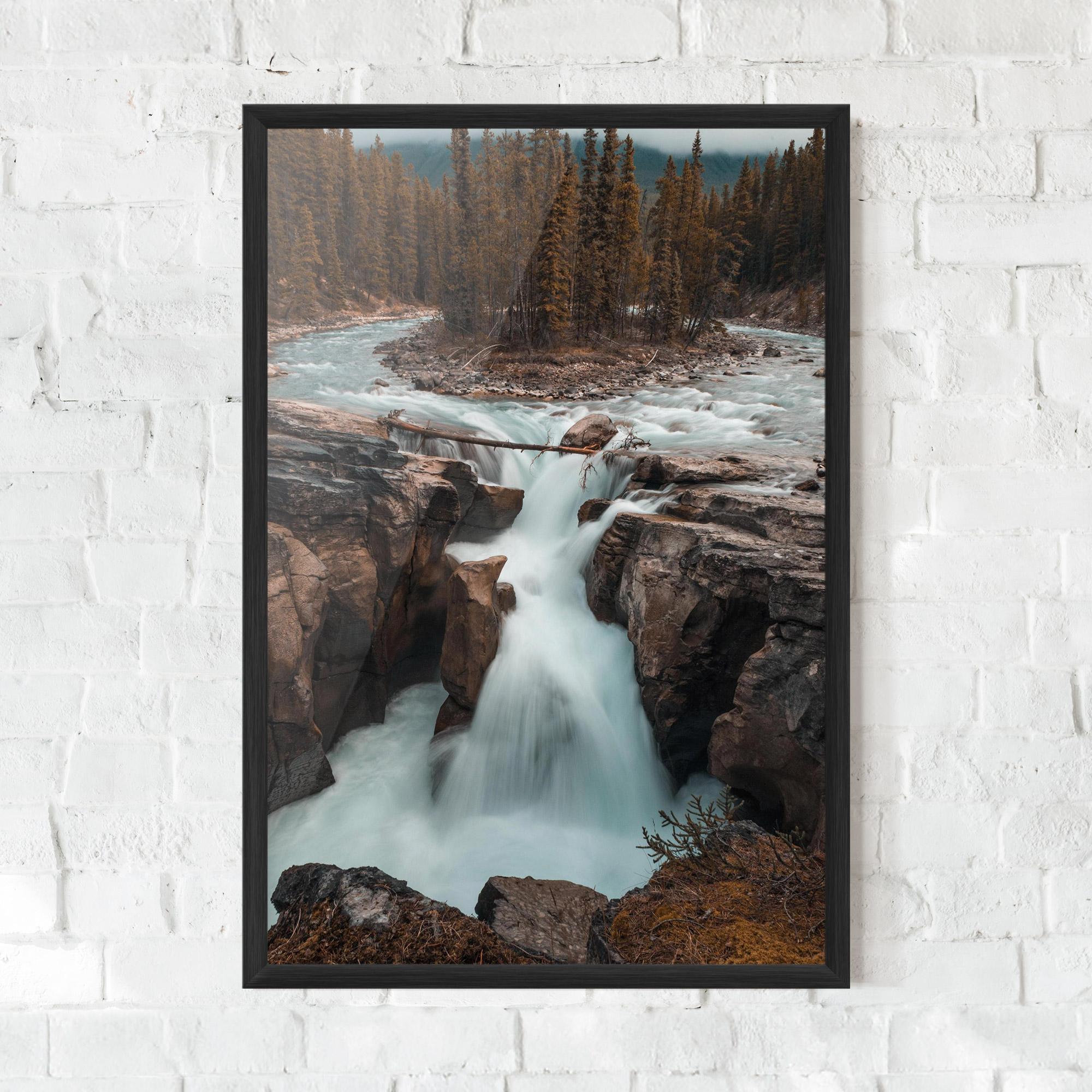 Gerahmte Poster Orange Trees Waterfall mockup 0