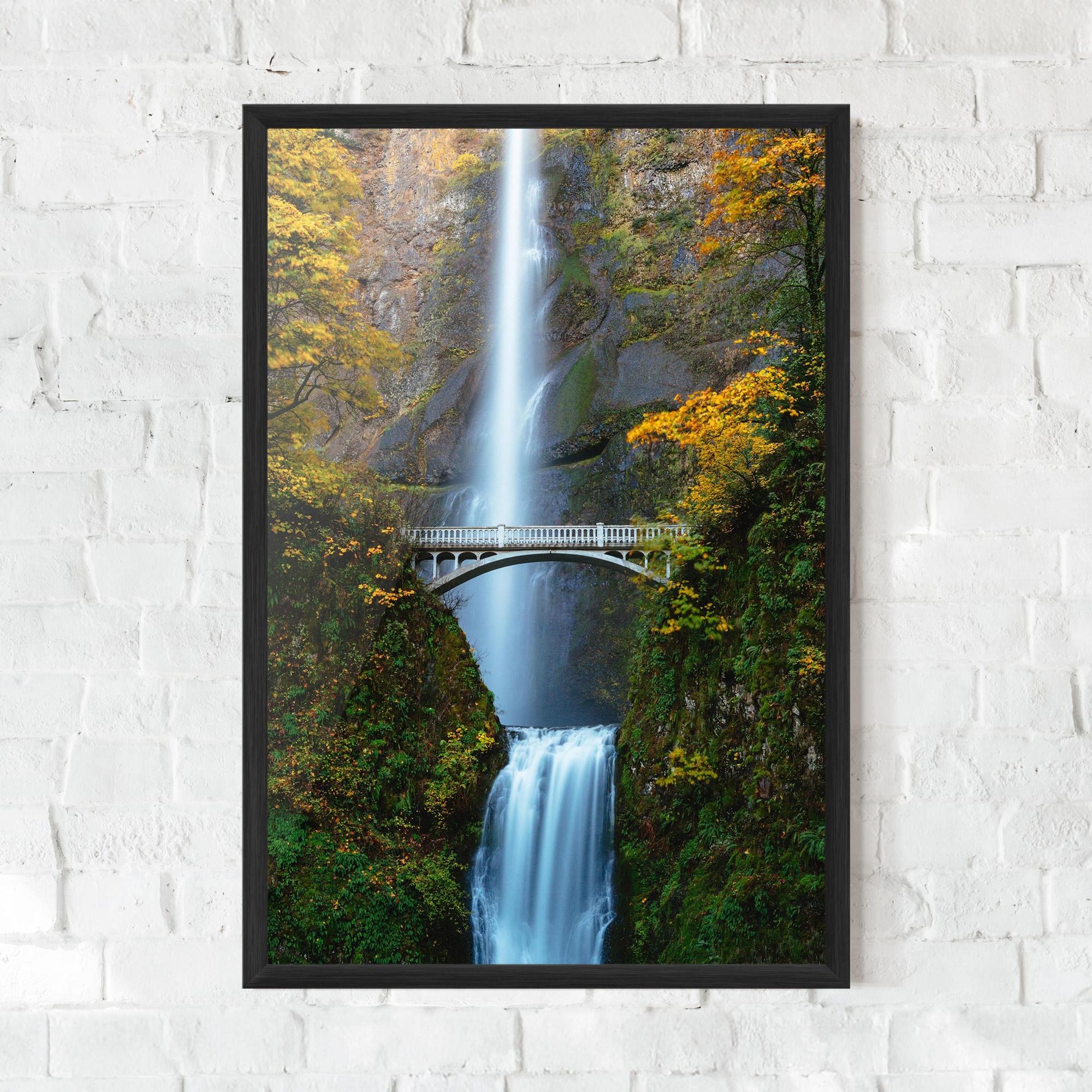 Gerahmte Poster Yellow Leaves Bridge mockup 0