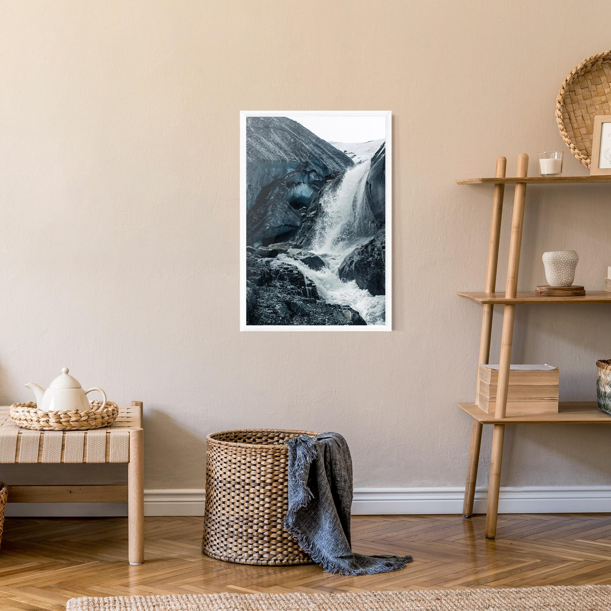 Gerahmte Poster Blue Rocks Waterfall mockup 9