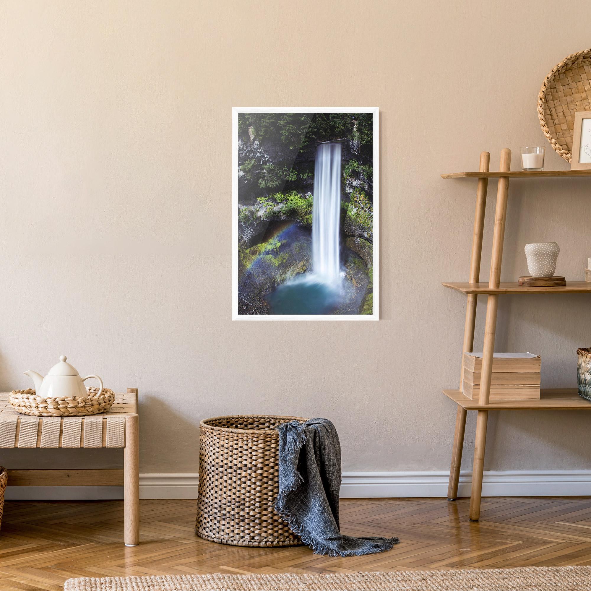 Gerahmte Poster Pretty Rainbow Waterfall mockup 9