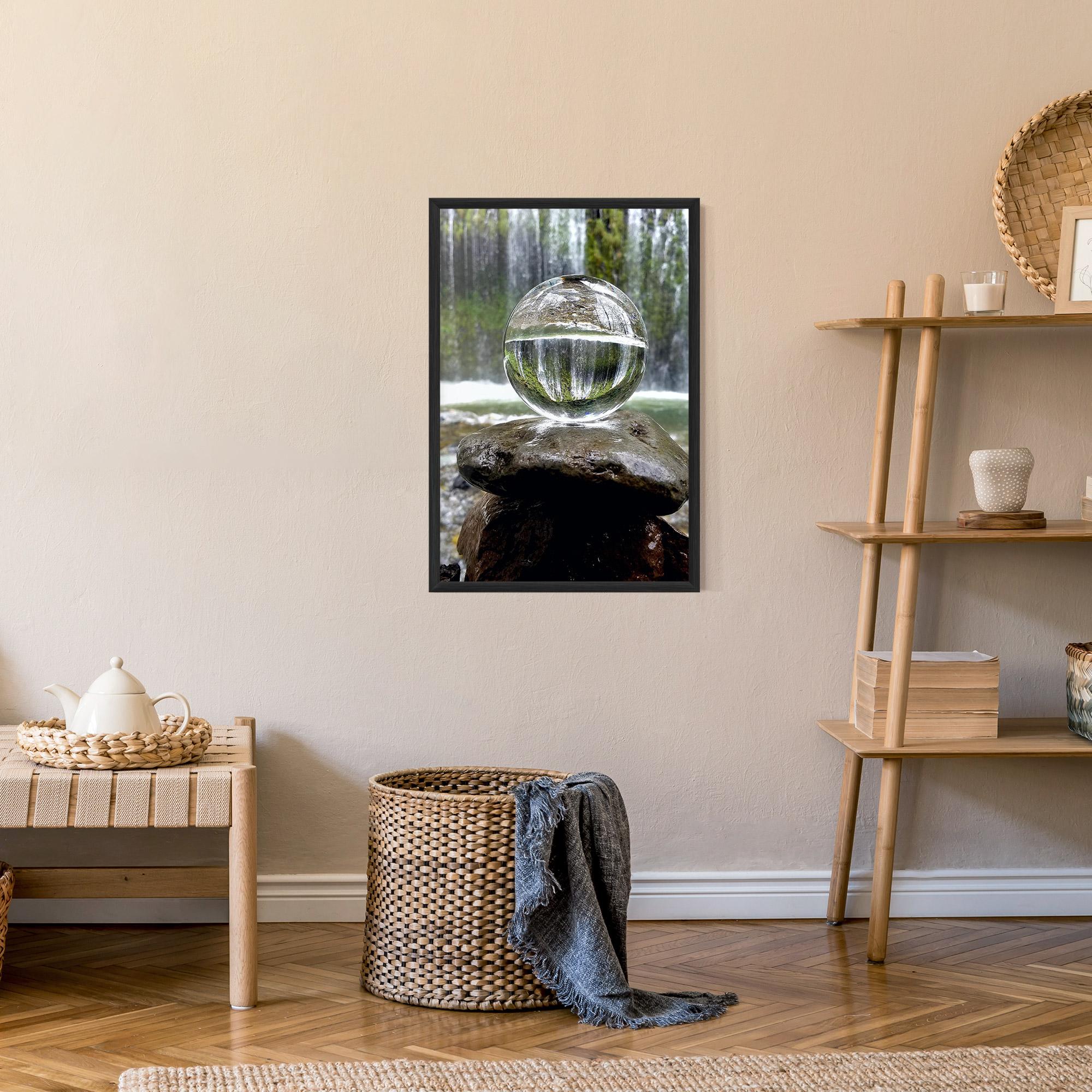 Gerahmte Poster Waterfall Sphere mockup 9