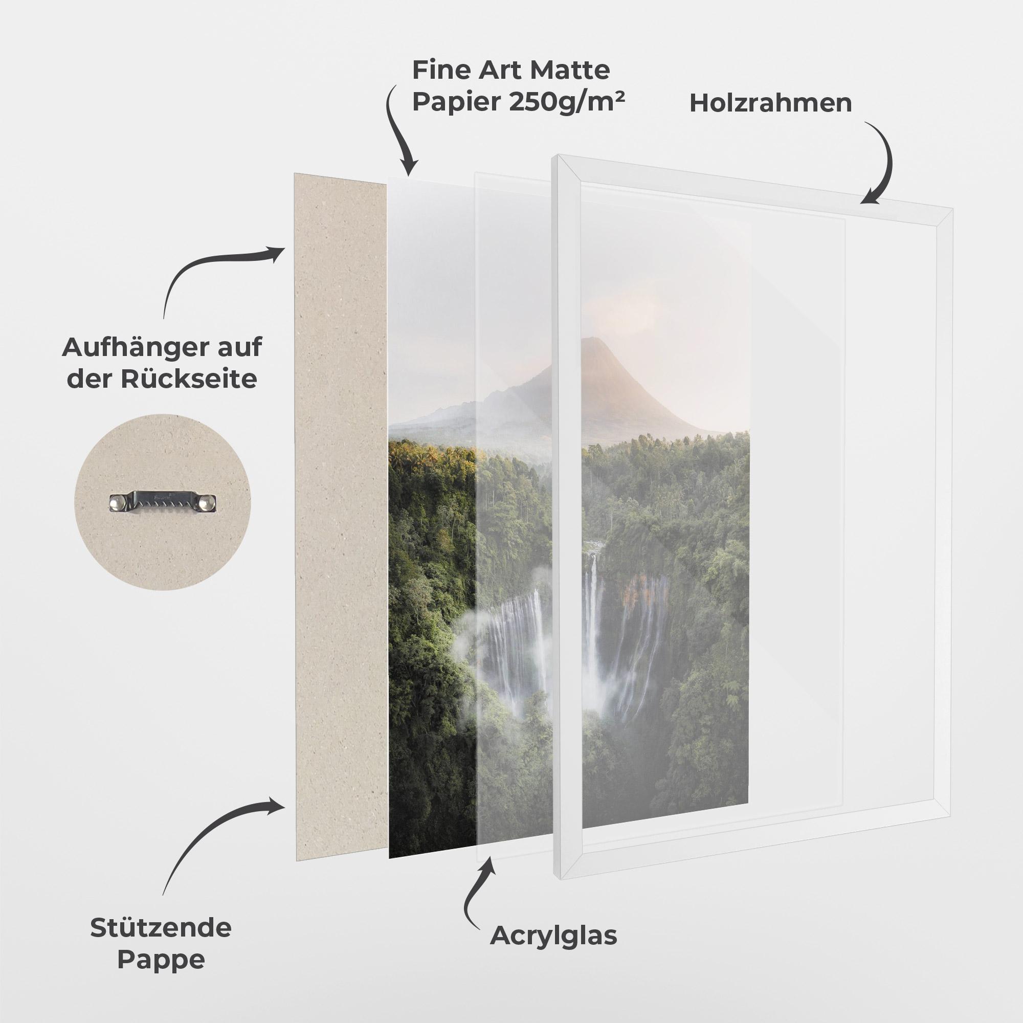Gerahmte Poster Vulcano Waterfall mockup 1