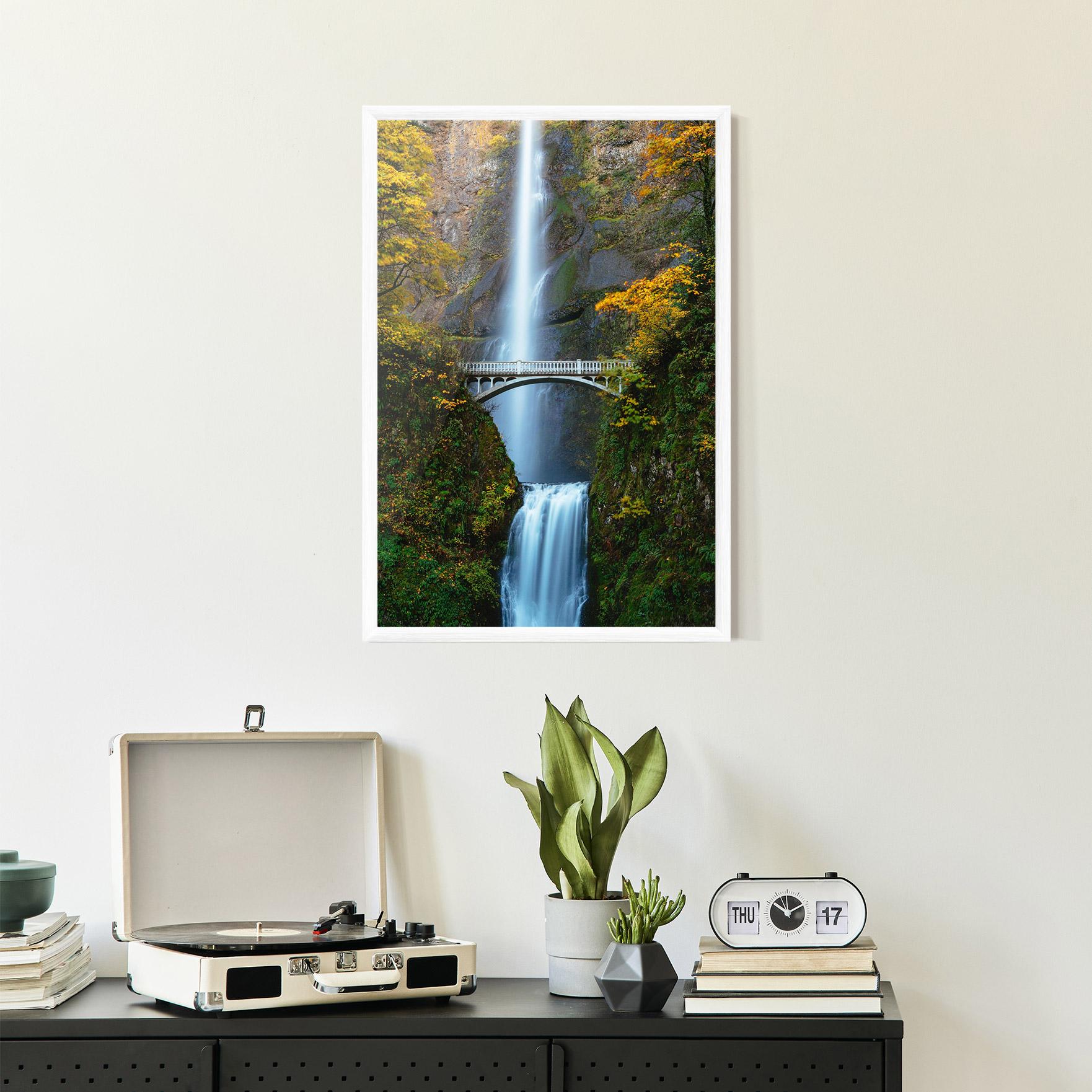 Gerahmte Poster Yellow Leaves Bridge mockup 2